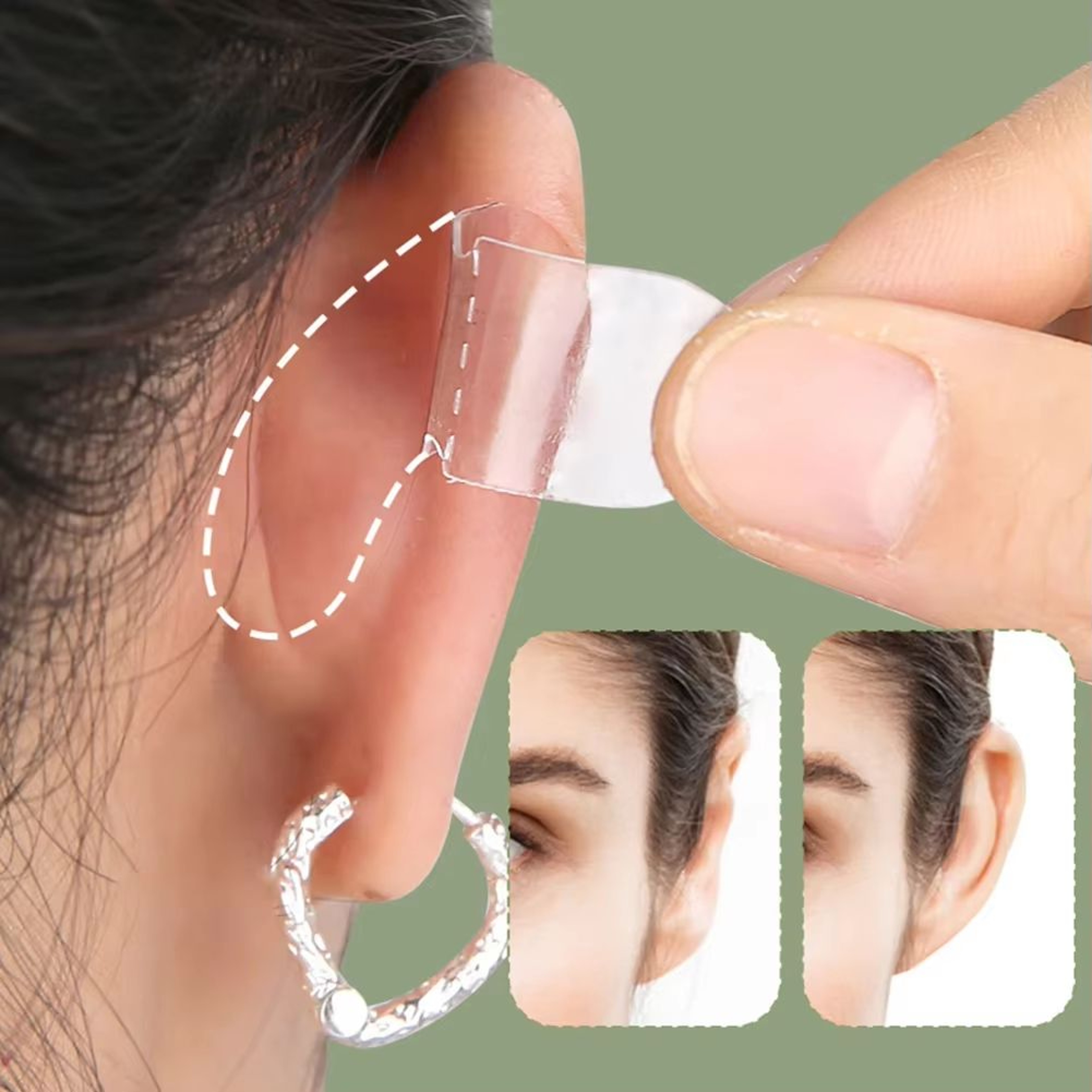 InstaFix 60Piece Invisible Ear Support Stickers  Trendy Aesthetic Correctors For Prominent Ears 0
