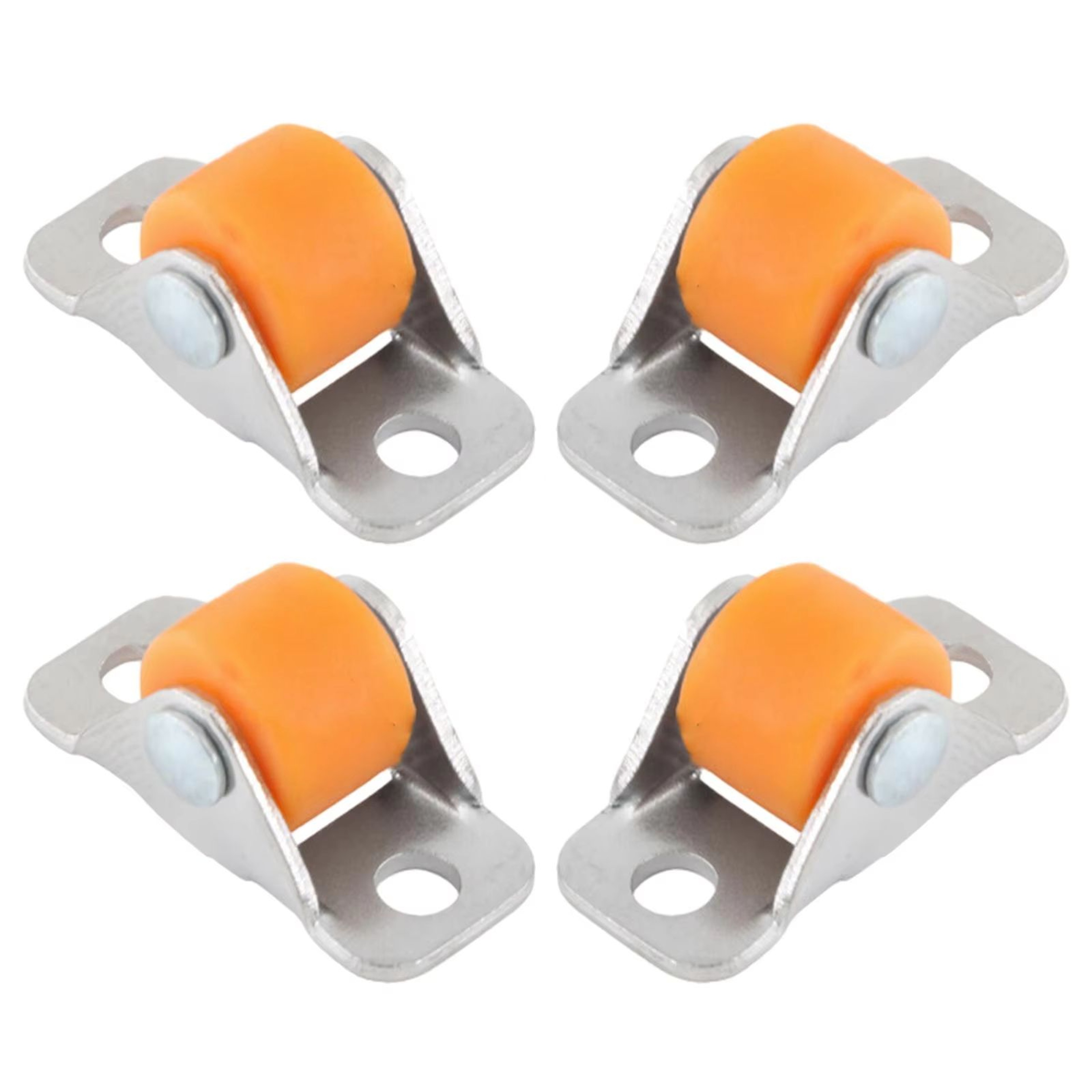 QuietGlide Silent Furniture Linear Wheels  Small Fixed Castor Set Of 4 For Workbench Cart Shelves T 0