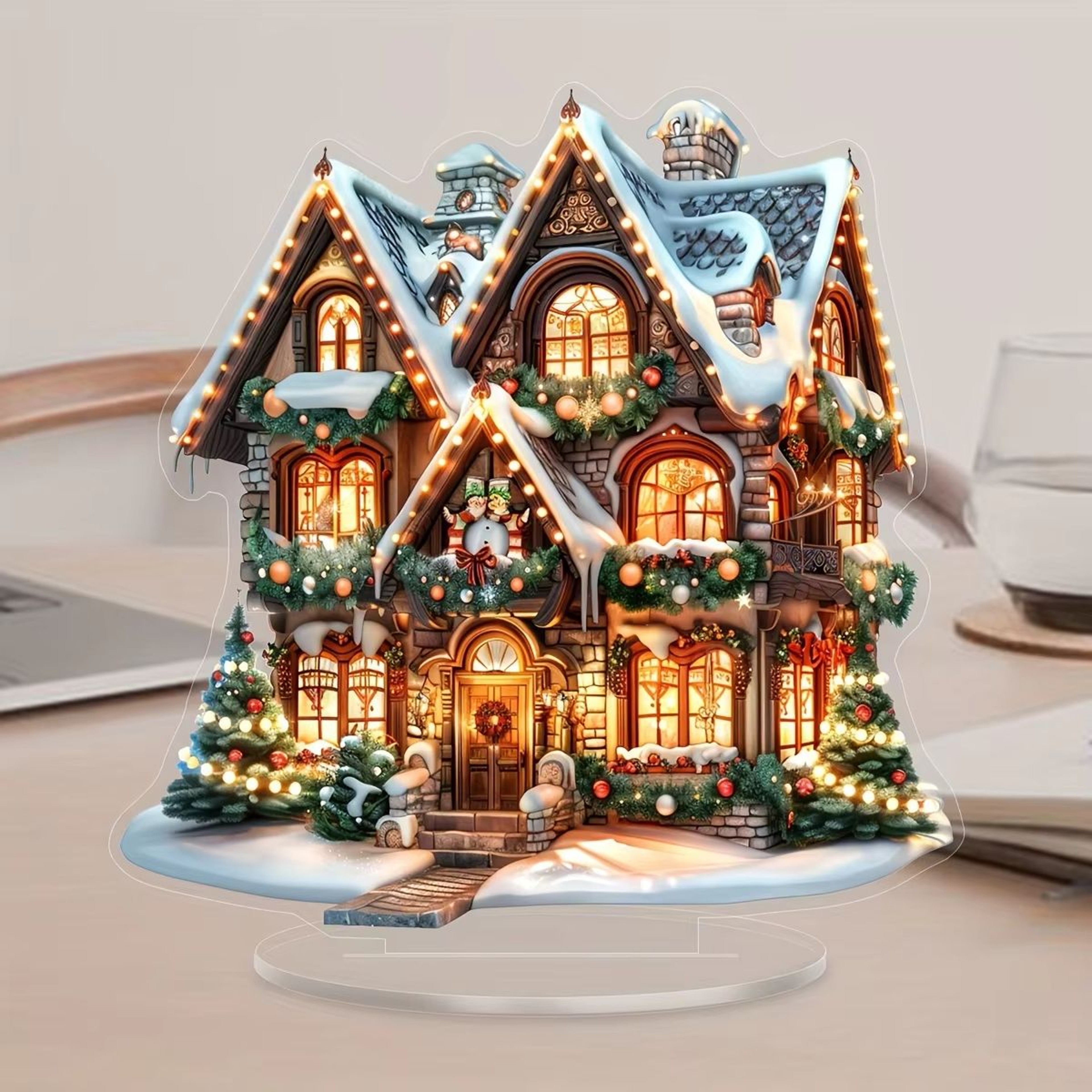 Christmas Style MultiFunctional Desktop Decoration  Festive Home Office  Bedroom Ornament Gift Idea 0