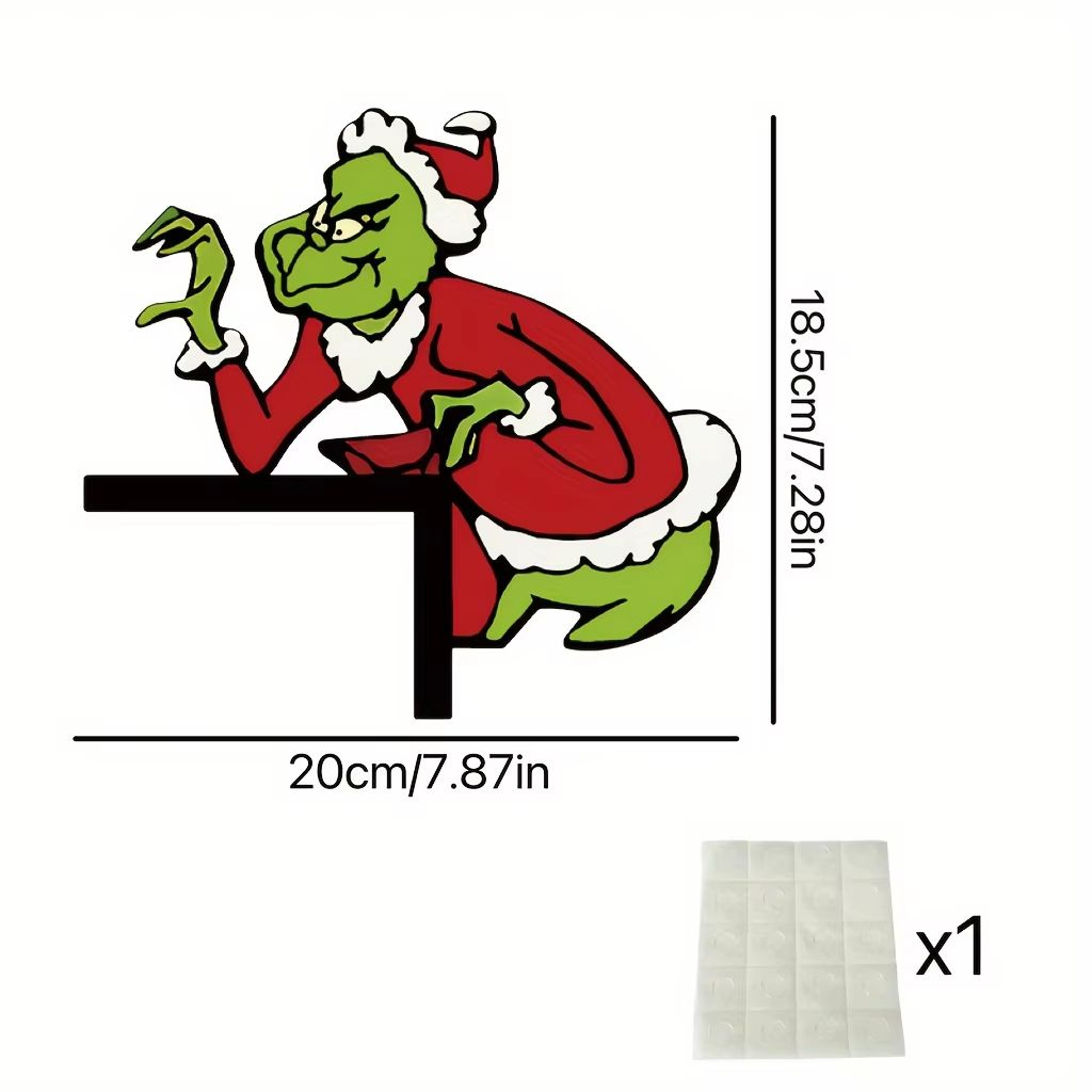 Grinch Corner Door Hanging Decor  SantaClad Grinch Figure For Festive Home  Doorway 5