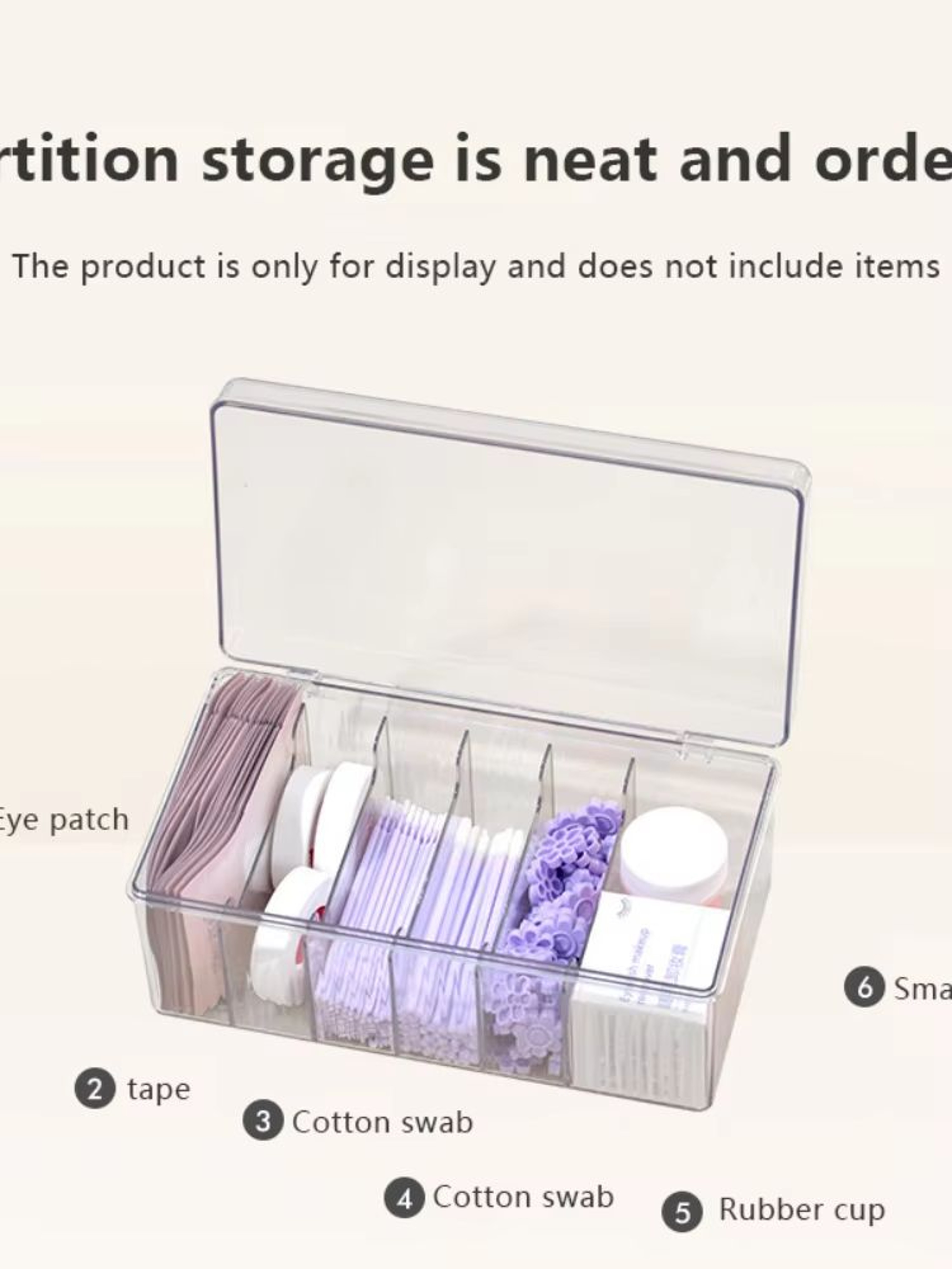 Large Eyelash Extension Storage Box With Cover  Acrylic Organizer For Lashes Glue  Tweezers 3