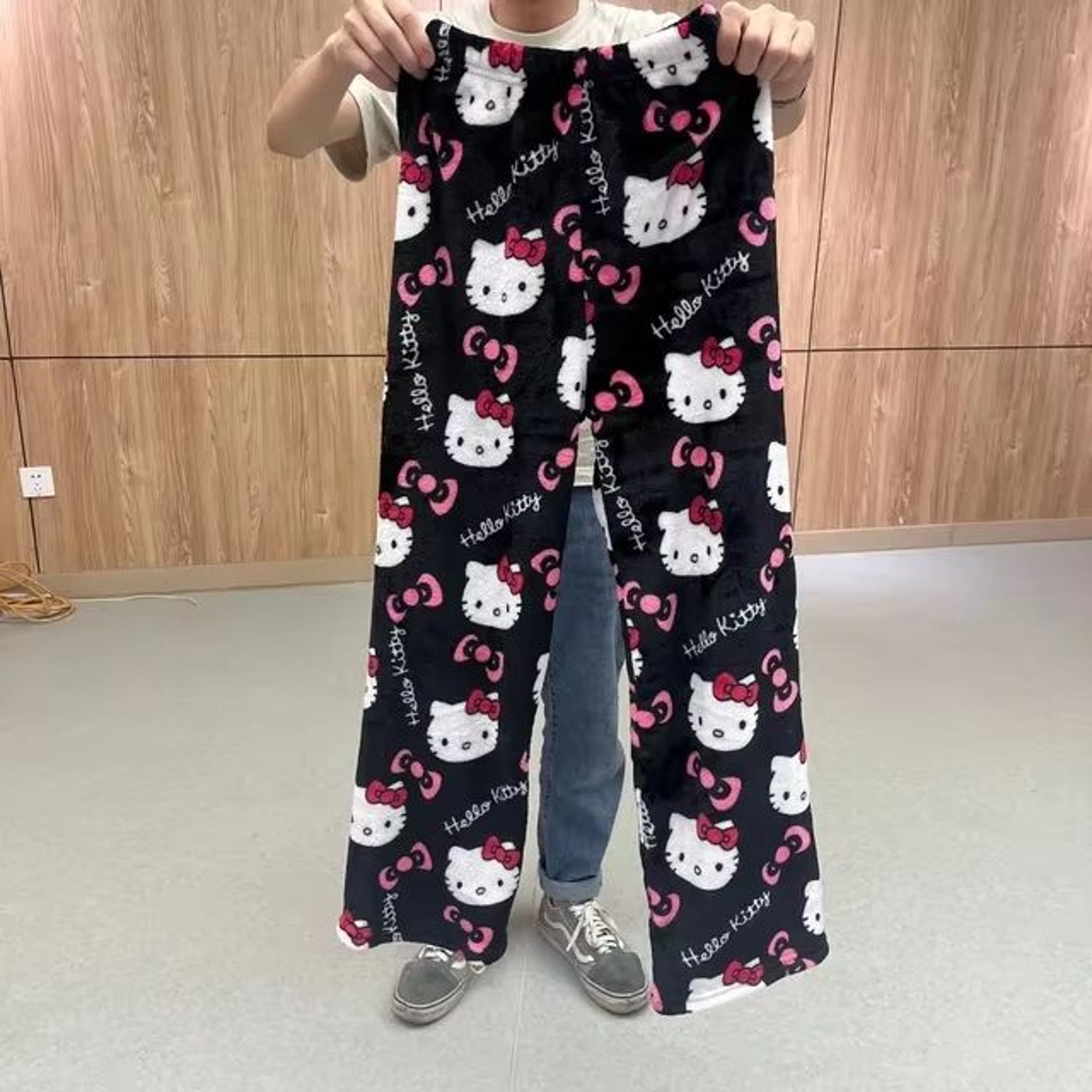 Y2K Hello Kitty Pajama Pants  Sanrio Anime Womens Sleepwear Cartoon Couple Home Trousers 6