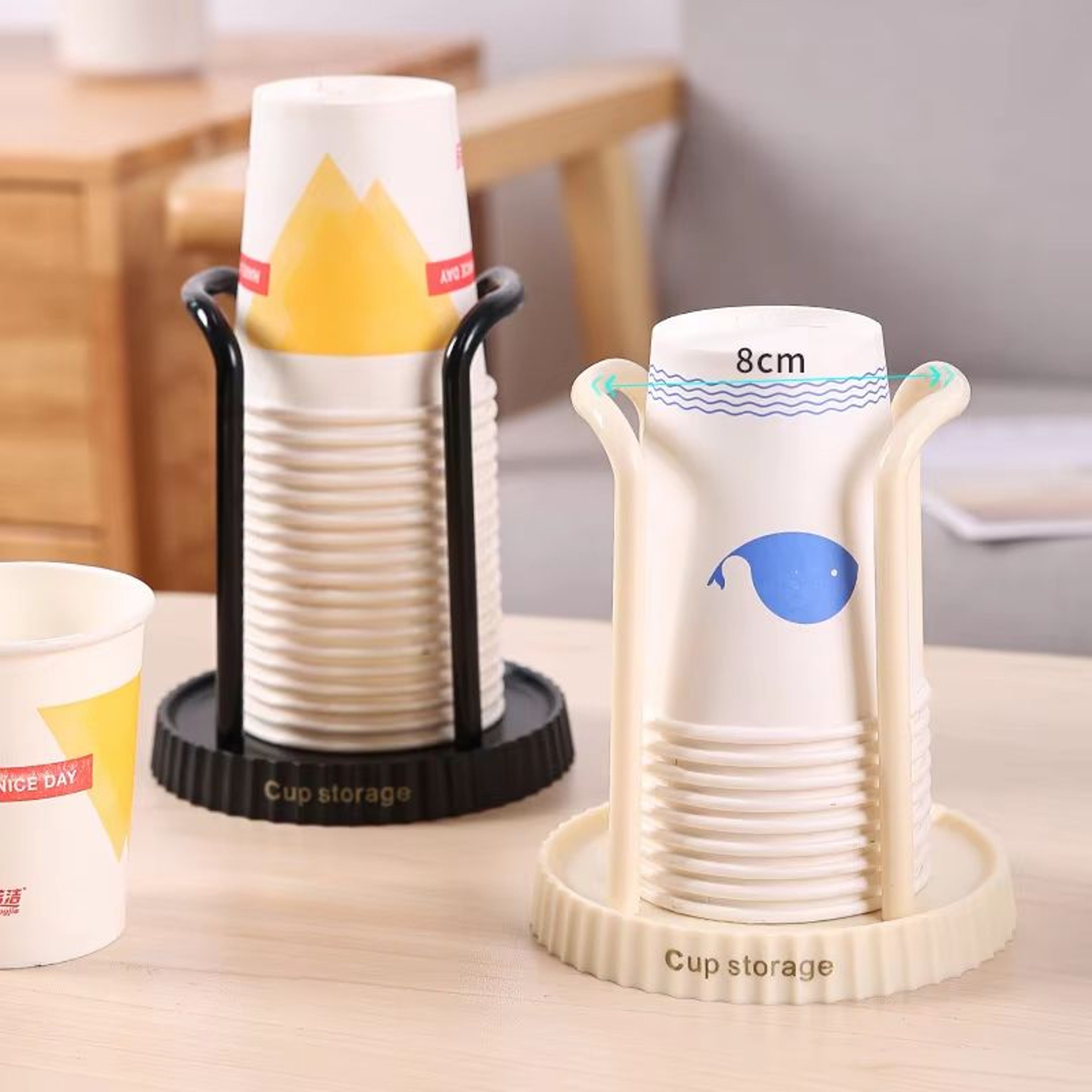 Desktop Disposable Paper Cup Storage Rack  Compact Holder For Living Room  Dining Room 1