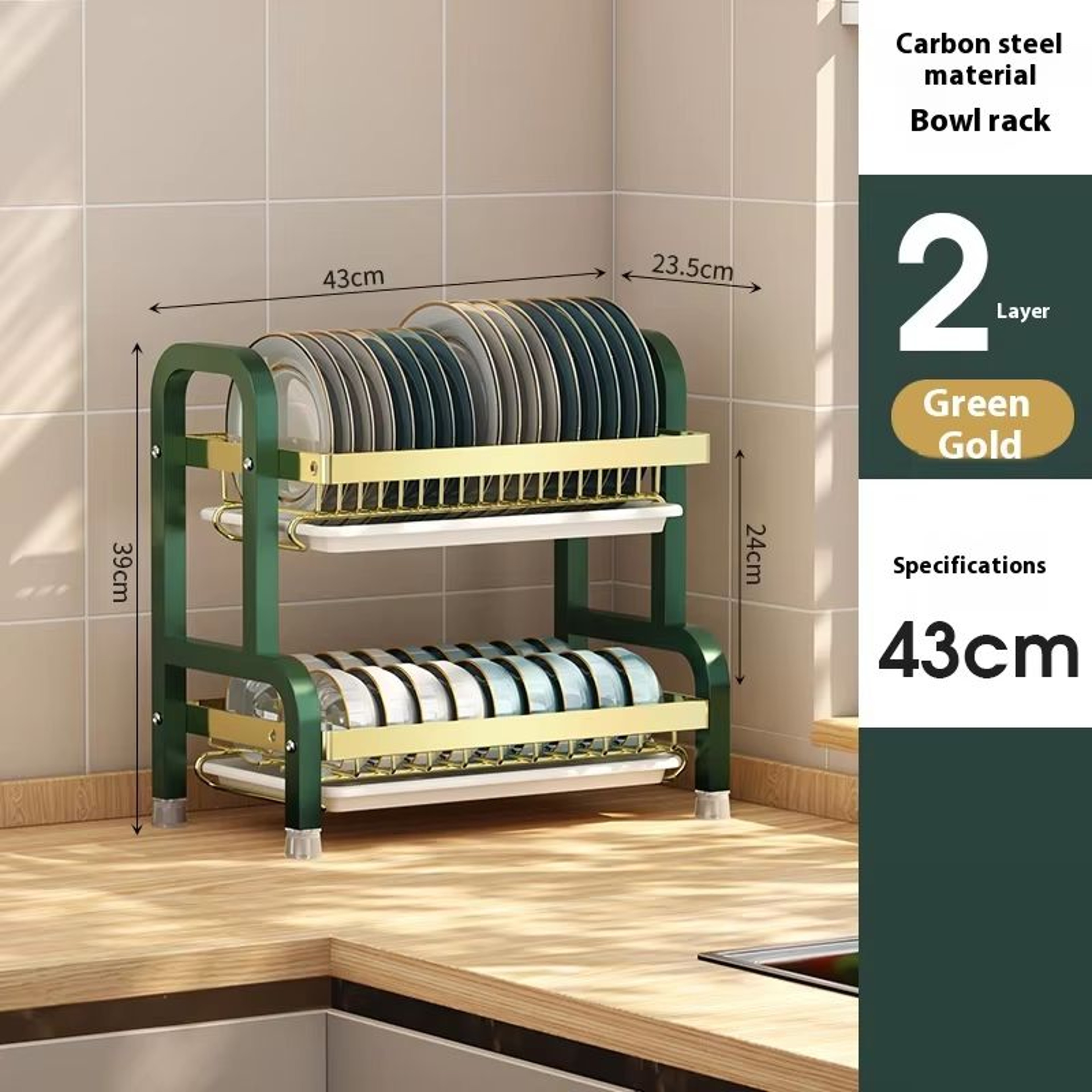 Multifunction Kitchen Dish  Bowl Drain Rack  Layered Bowl Plate  Chopstick Organizer 9