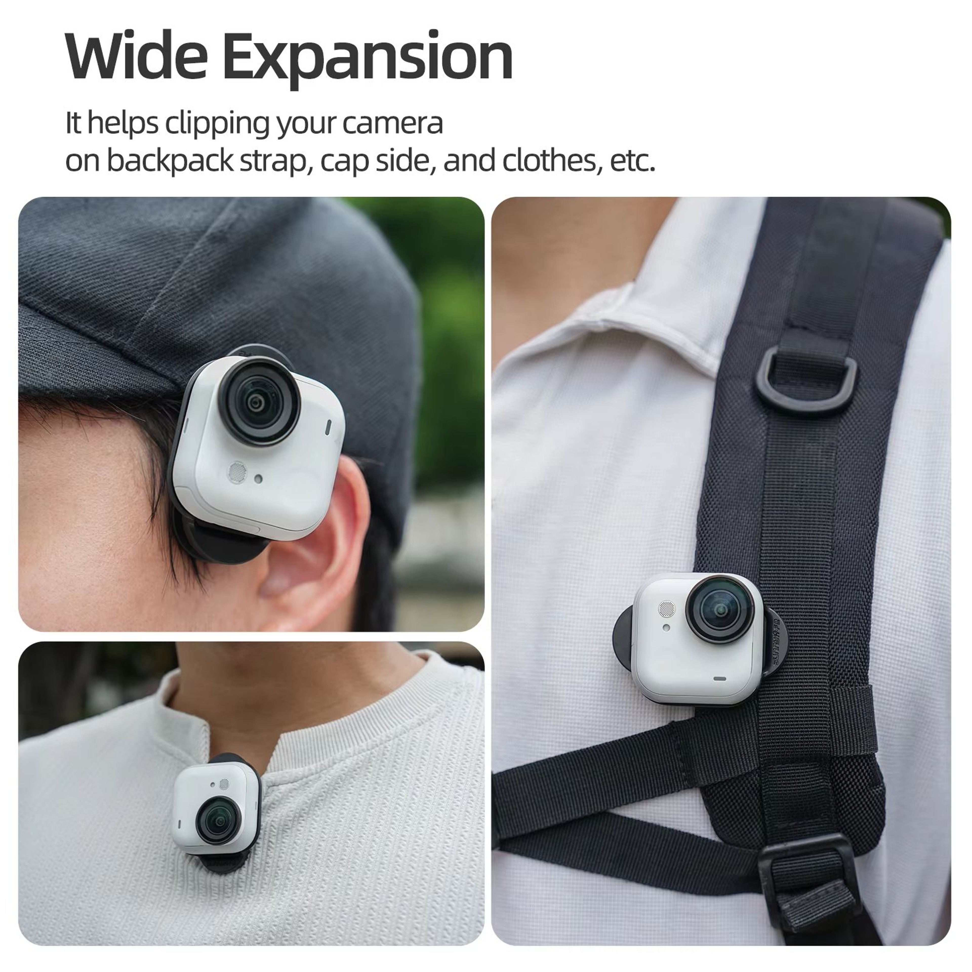 Magnetic Backpack Mount Holder For Insta360 GO Ultra  AntiShake Clip For Sports Camera Accessories 3