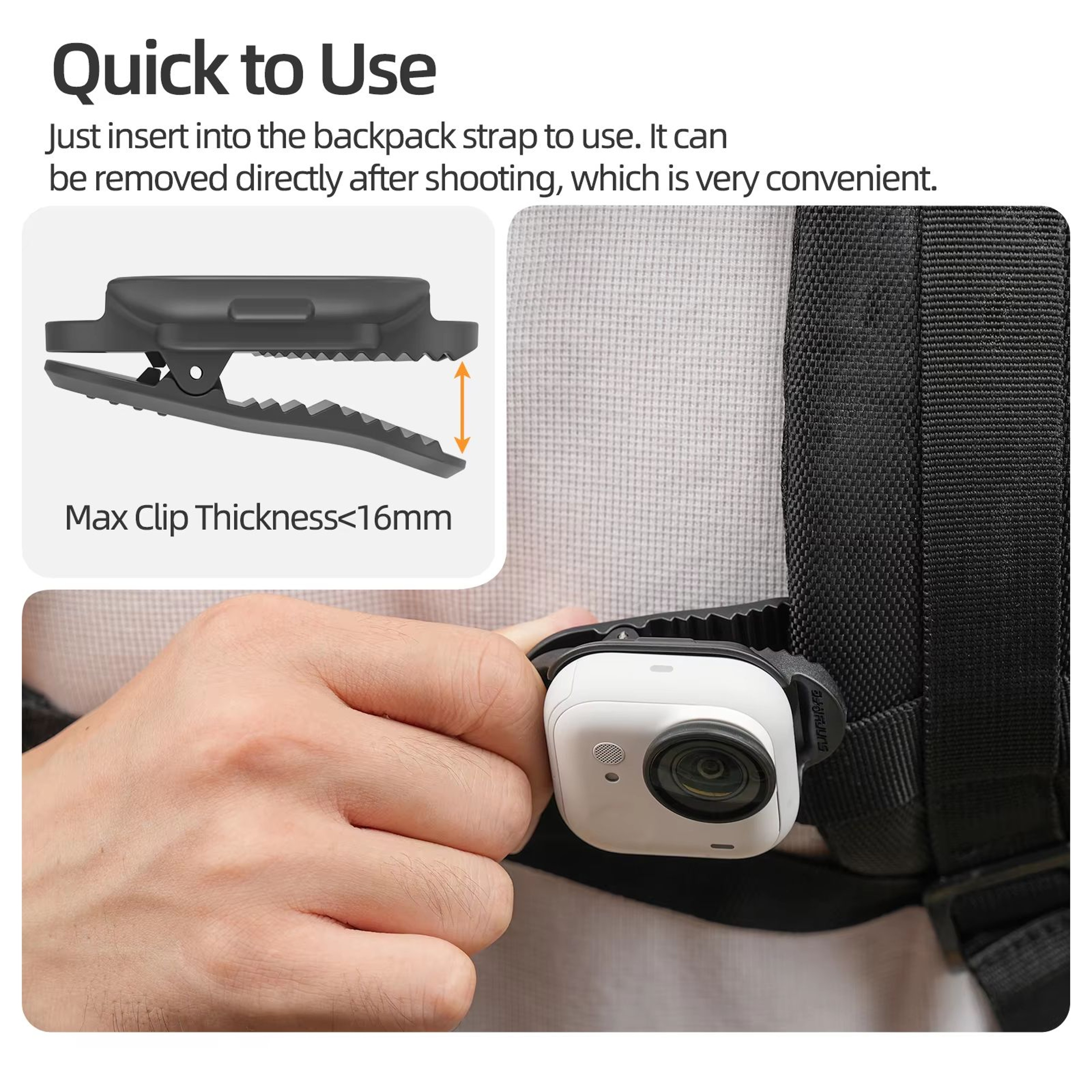 Magnetic Backpack Mount Holder For Insta360 GO Ultra  AntiShake Clip For Sports Camera Accessories 5