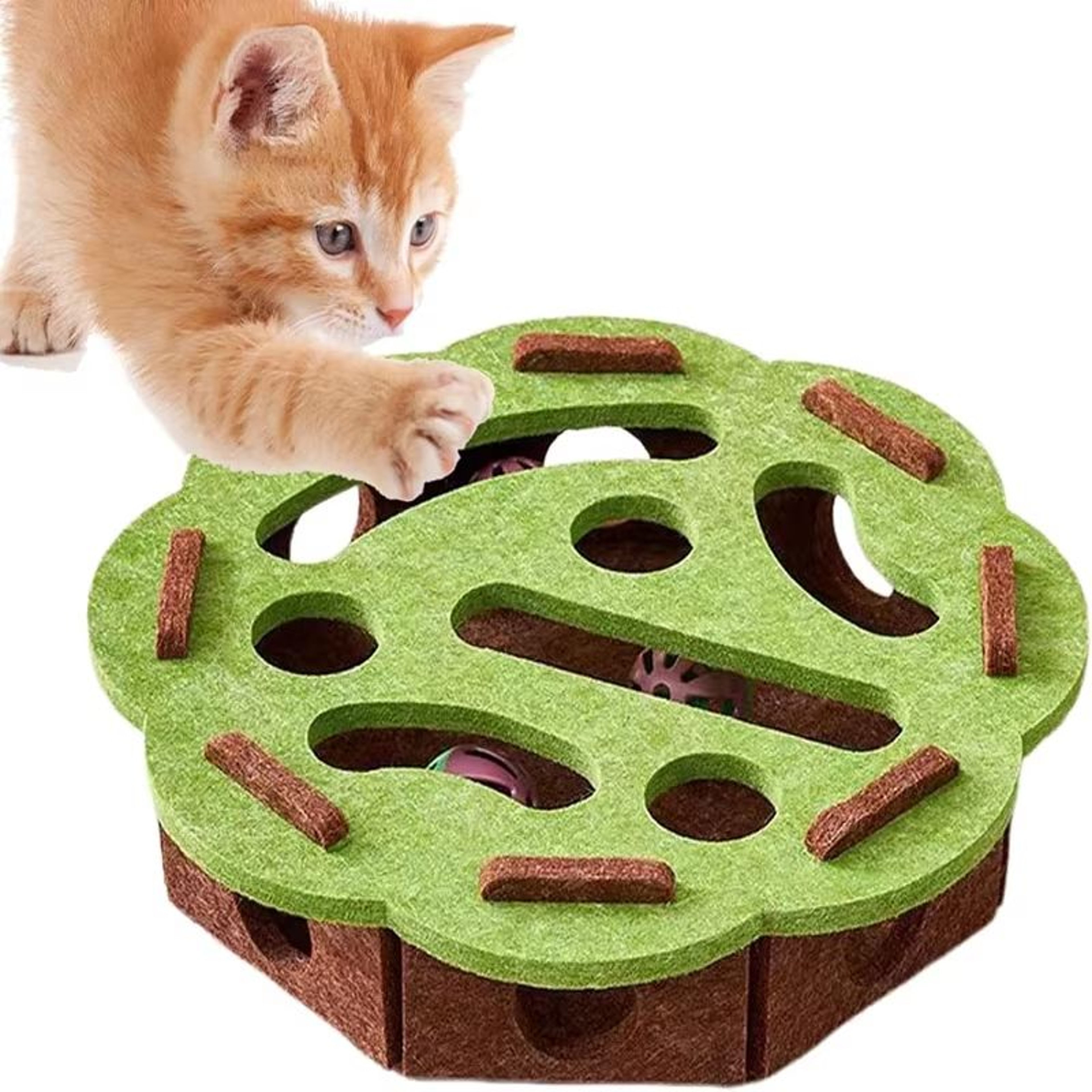 Sisal Cat Scratching Post For Indoor Cats  Interactive Kitten Exercise  Entertainment Toy 0