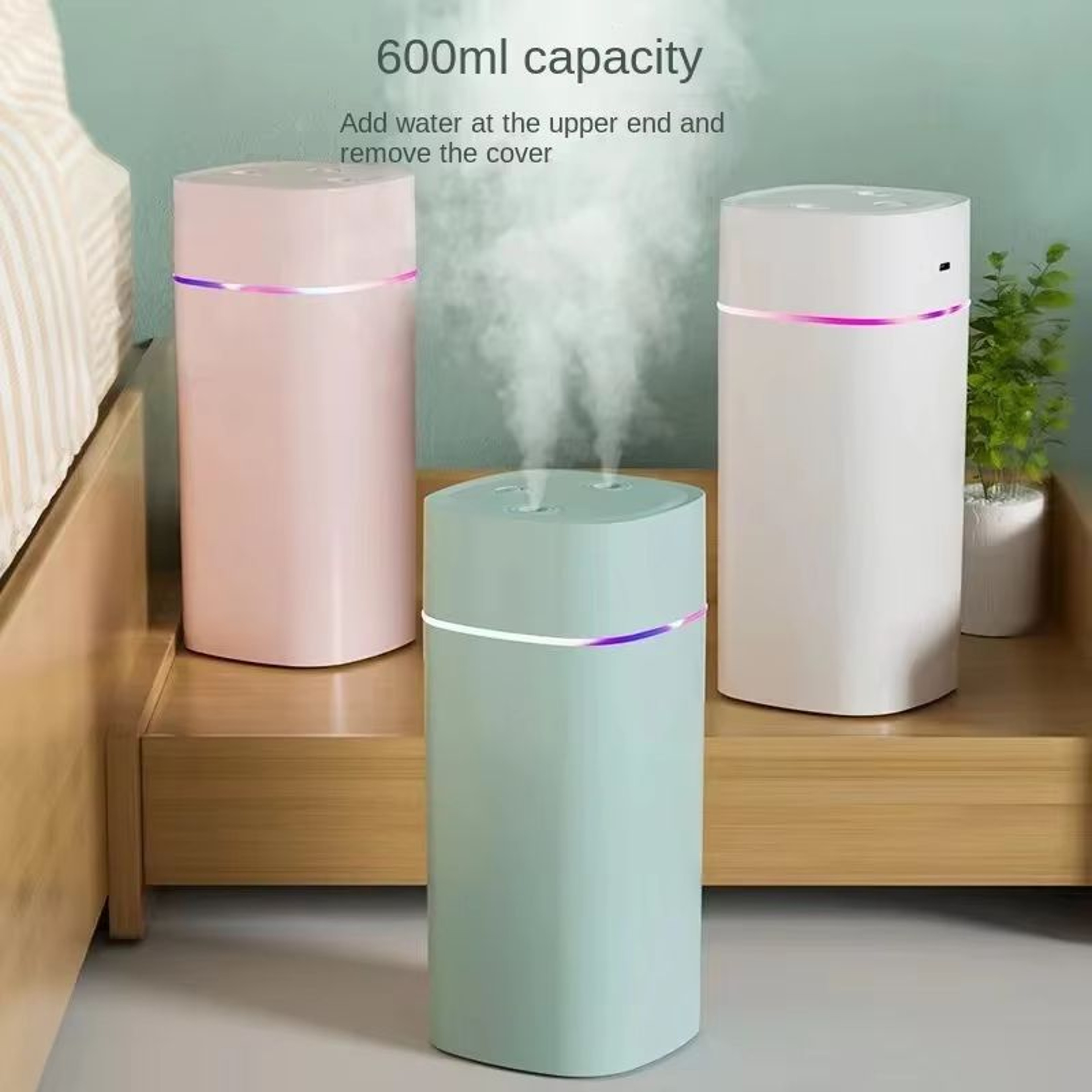 AquaBreeze DualNozzle USB Humidifier 600mlH Super Mist 2