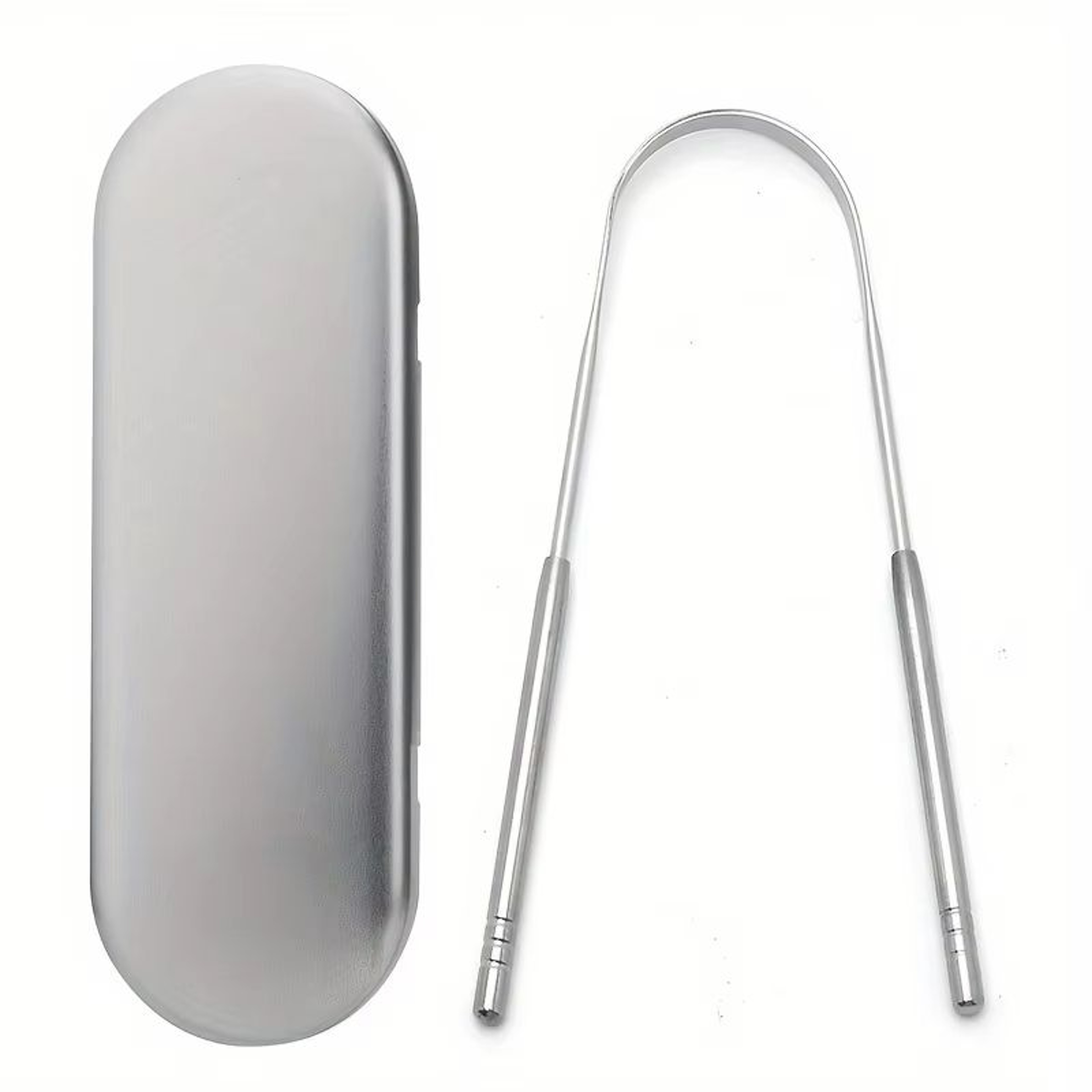PureClean Stainless Steel SpoonShaped Tongue Scraper Set 10