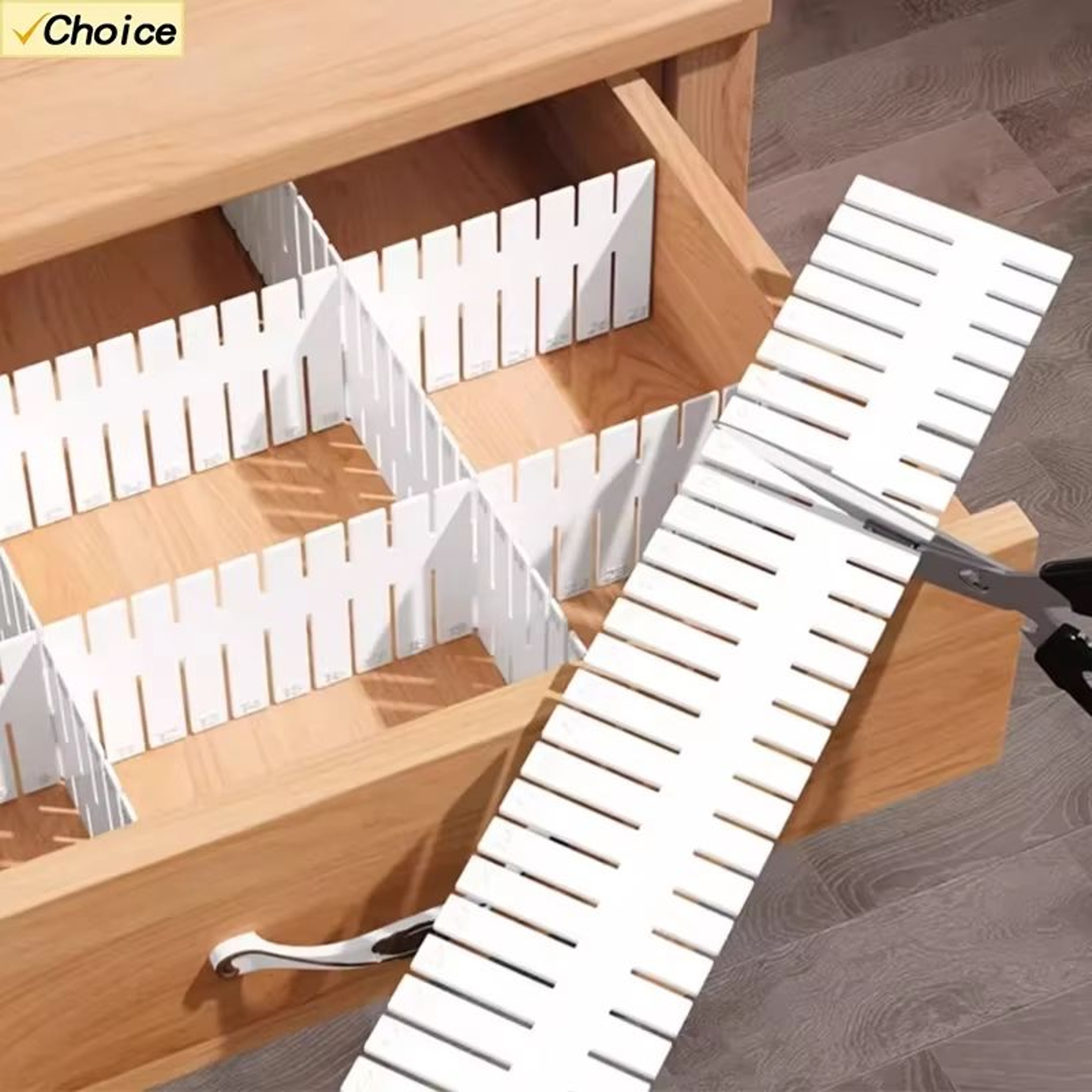 FlexiFit Adjustable Drawer Dividers  4 Or 8 Piece Set For Durable Storage And Cabinet Organization 0