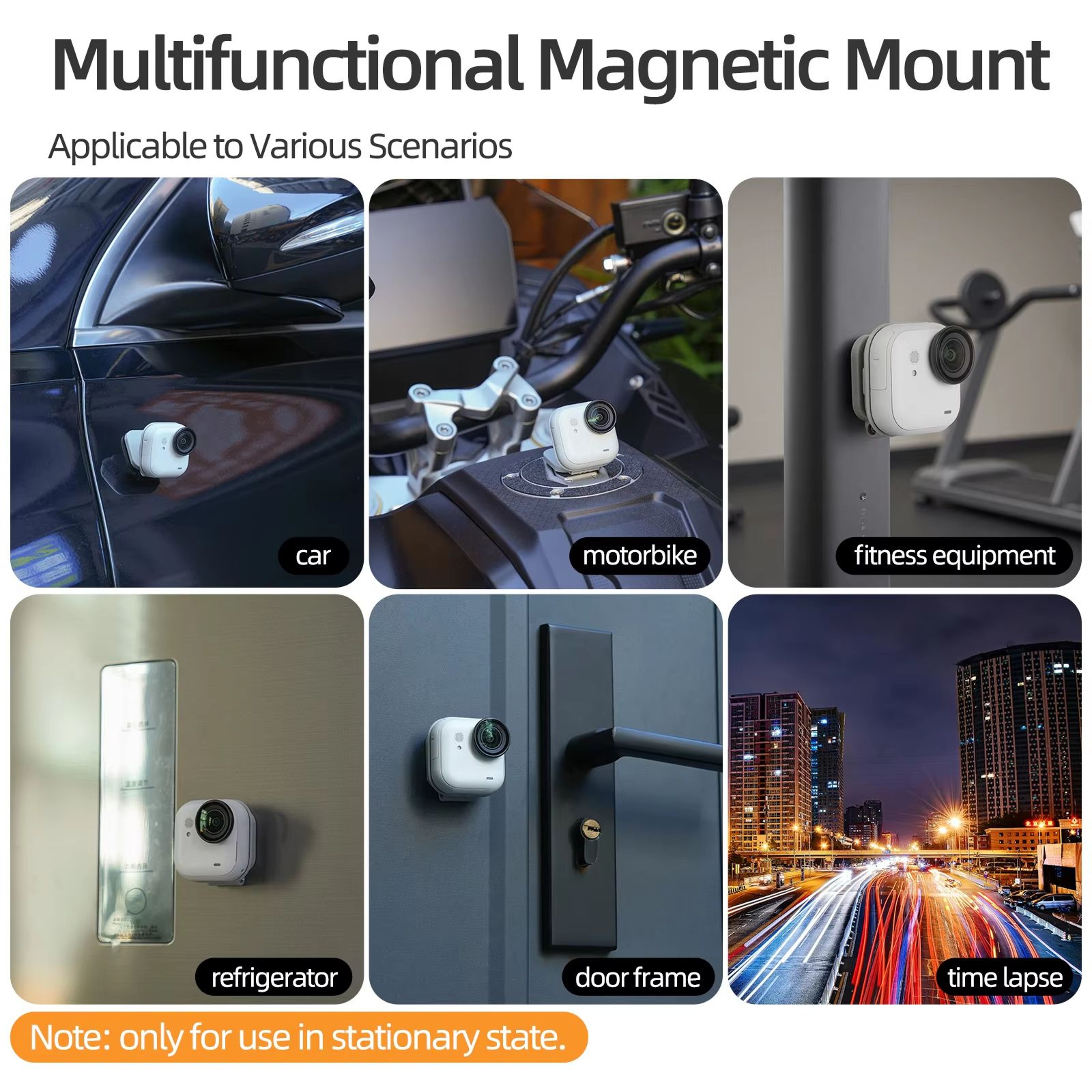 Multifunctional Magnetic POV Mount Base For Insta 360 GO Ultra Action Camera 4