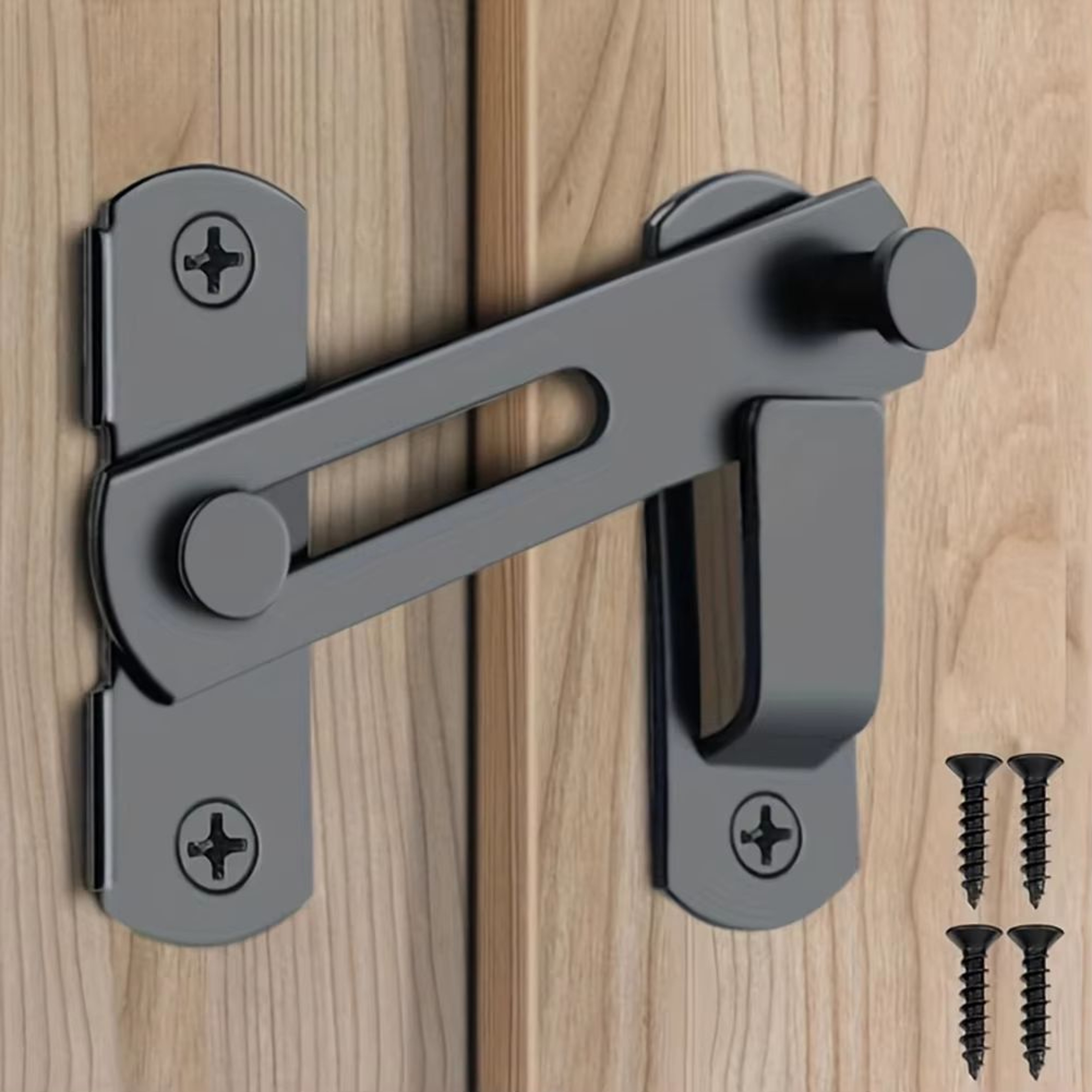 Barn Door Lock Sliding Gate Latch Stainless Steel Cabinet Lock 0
