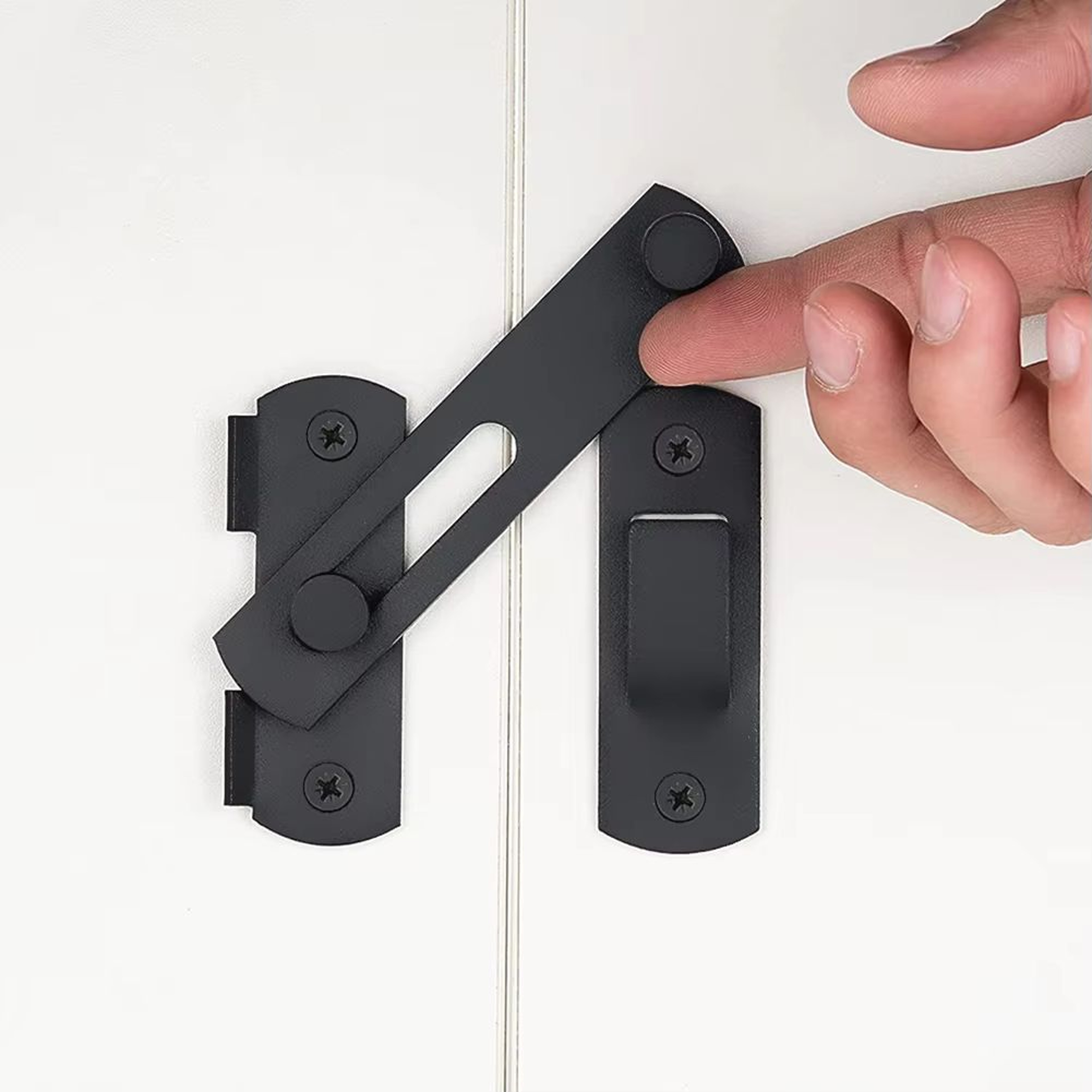 Barn Door Lock Sliding Gate Latch Stainless Steel Cabinet Lock 2