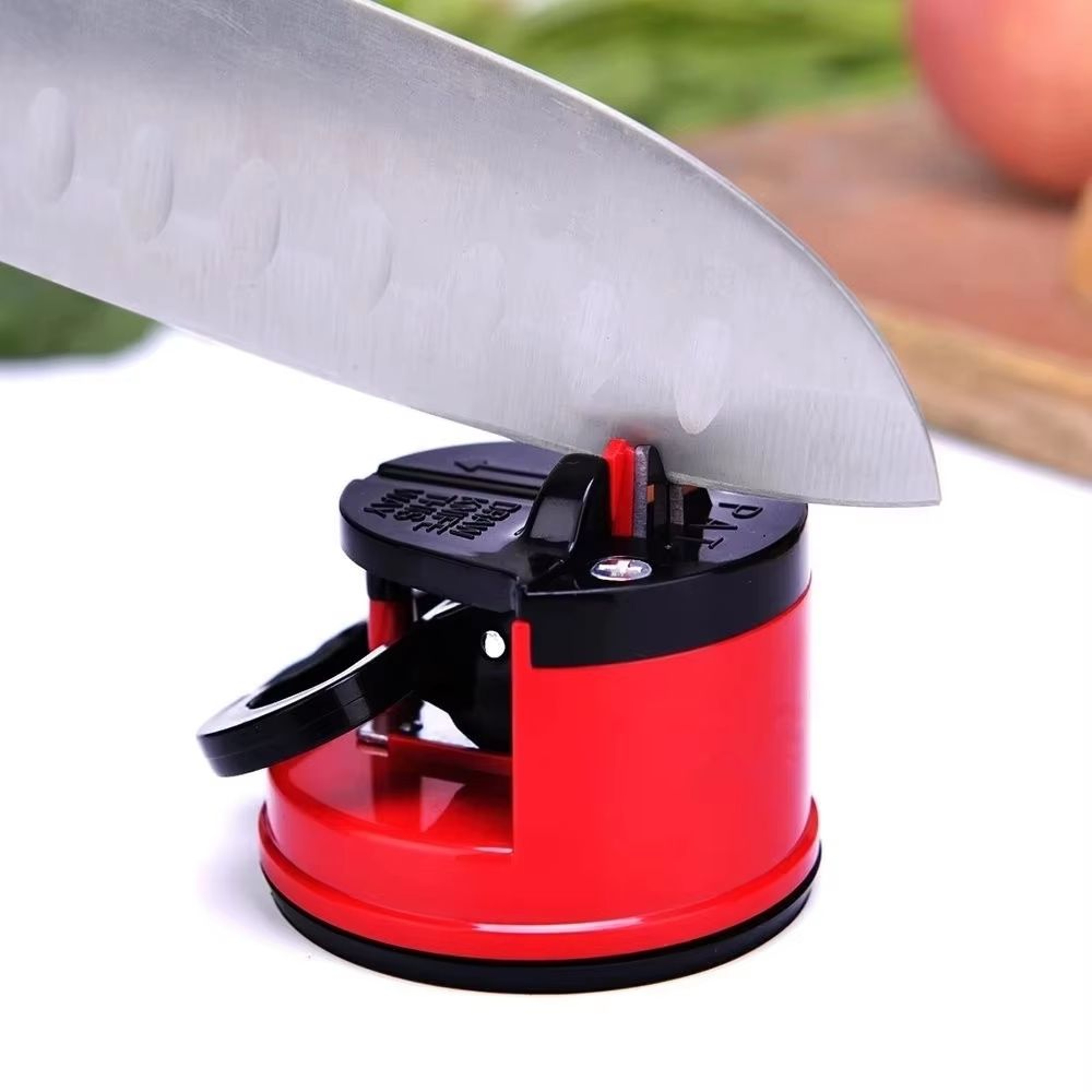 SafeGrip Suction Base Kitchen Knife Sharpener For Chef And Damascus Knives 0