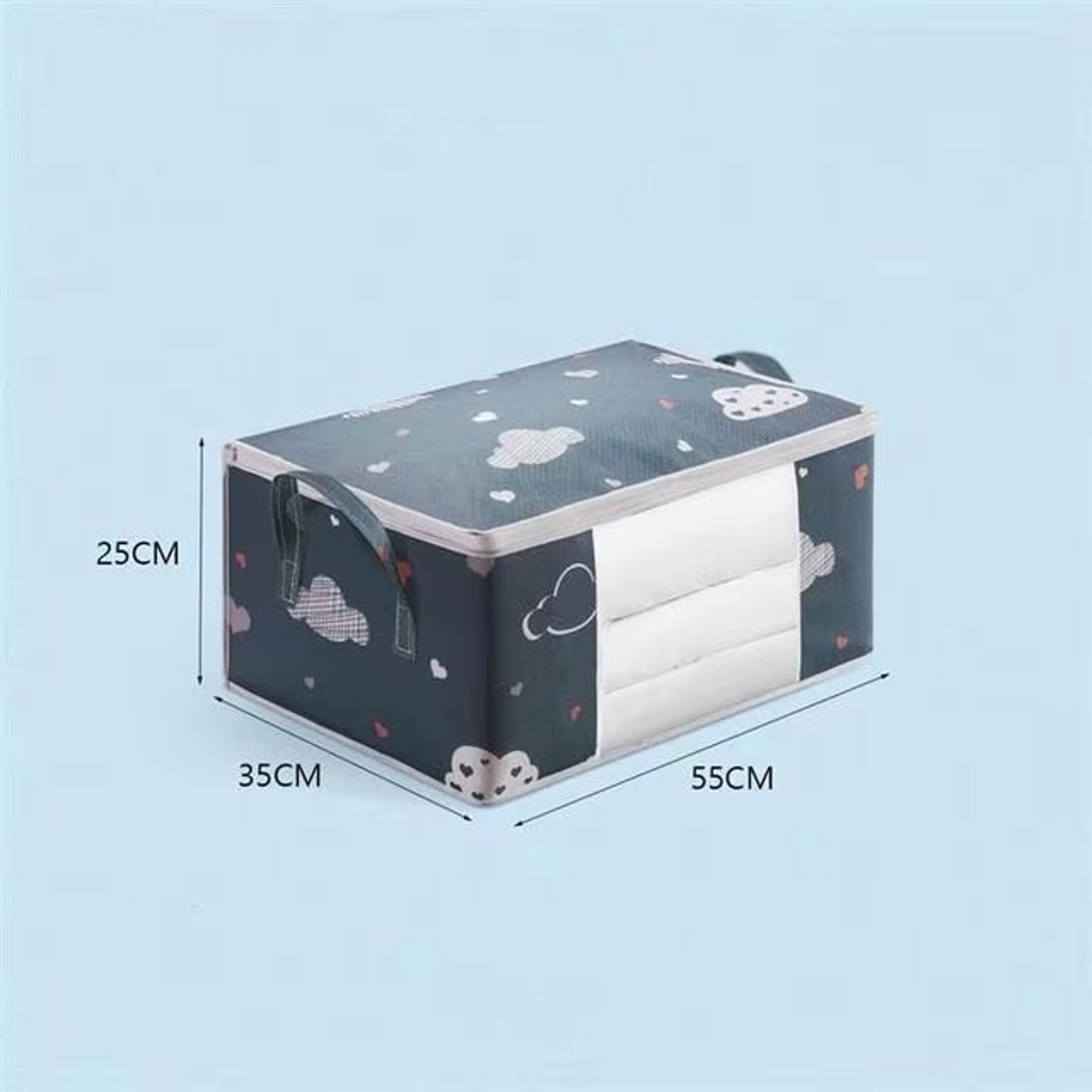 Large Capacity Clothes Storage Bag Organizer With Reinforced Handle For Blankets Bedding And Clothe 9