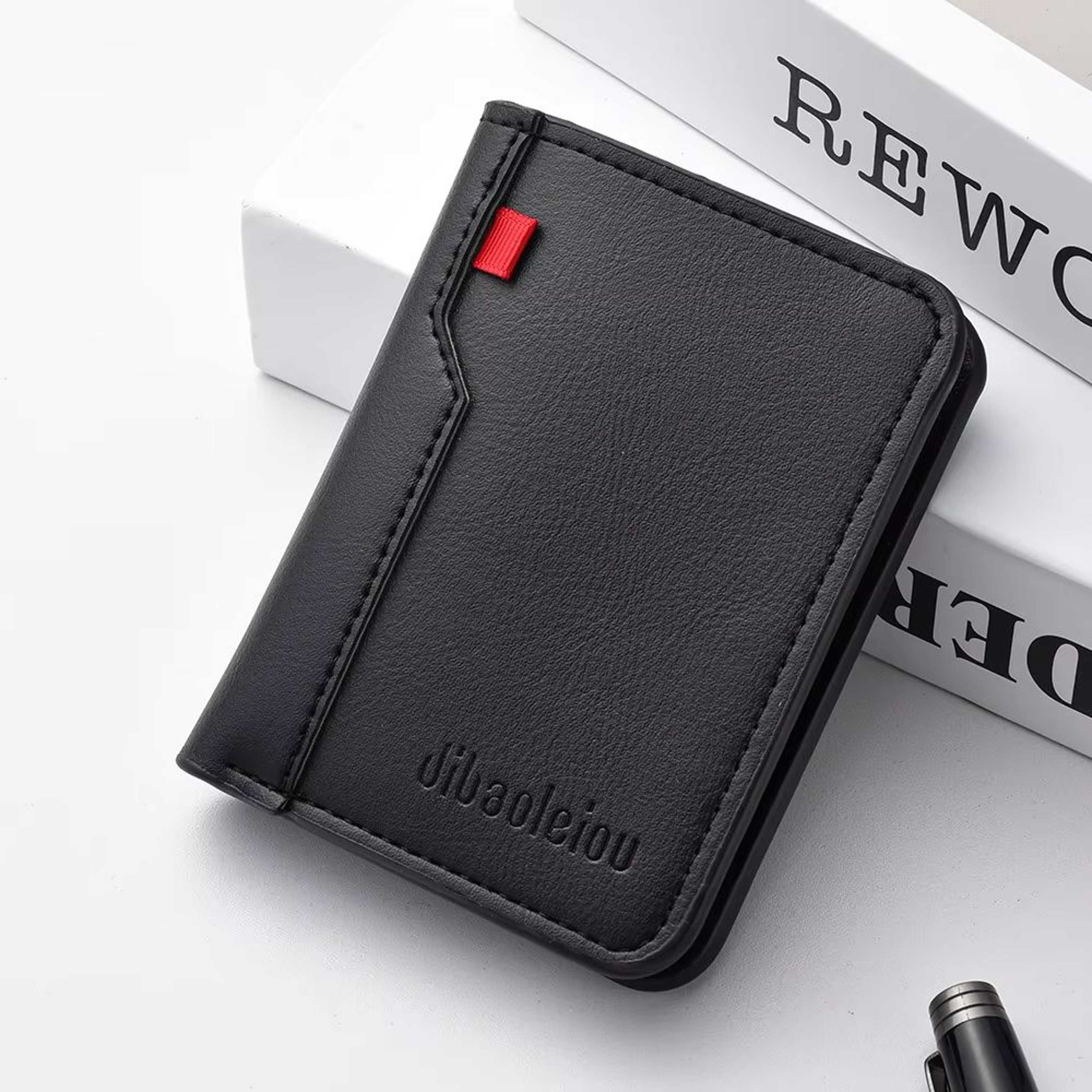 Ultra Thin Mini Soft PU Leather Credit Card Wallet Holder Short Vertical Mens Slim Wallet 9