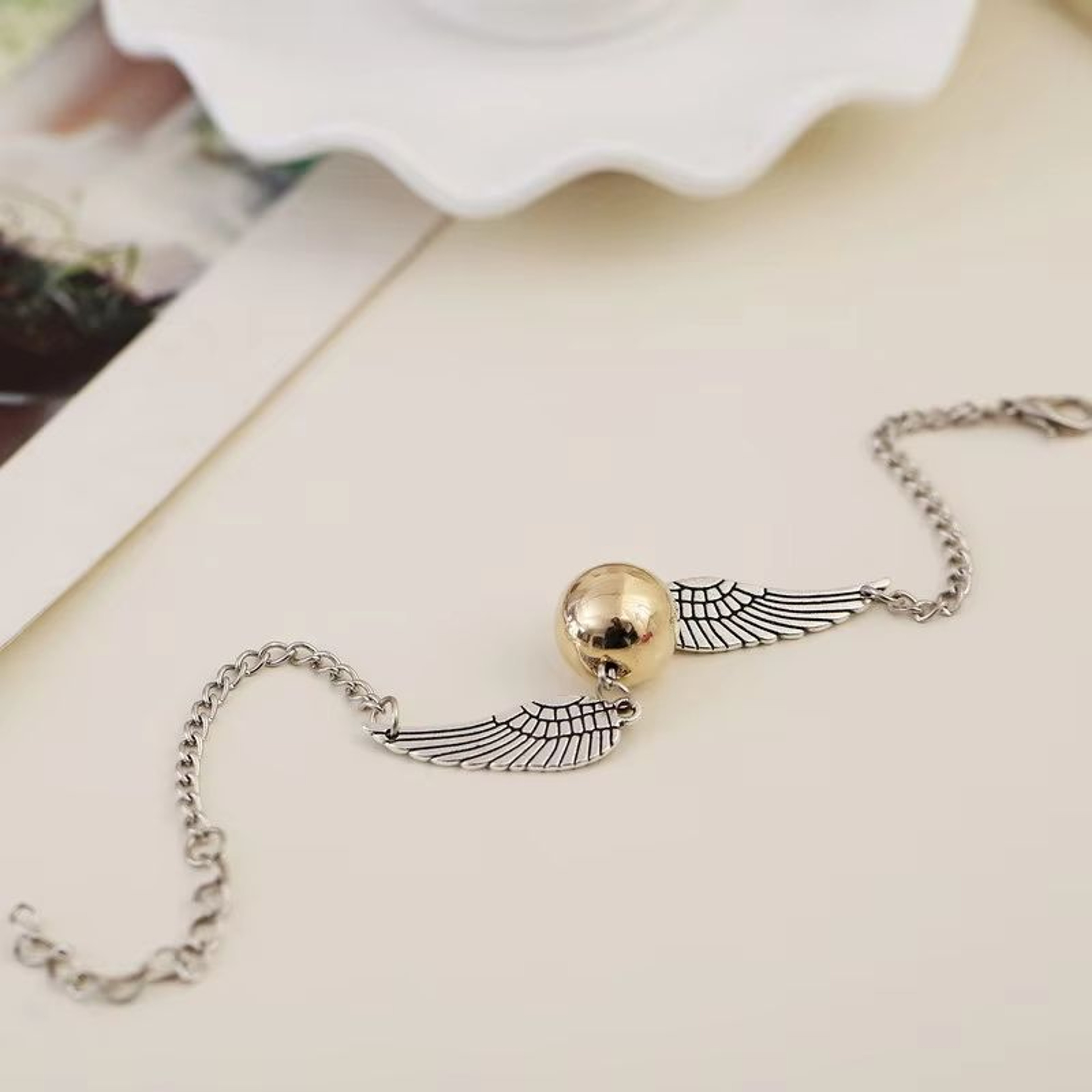 Golden Snitch Multi Wings Owl Bracelet Potter Inspired Layer Bracelet For Wizard Fans Gifts 5
