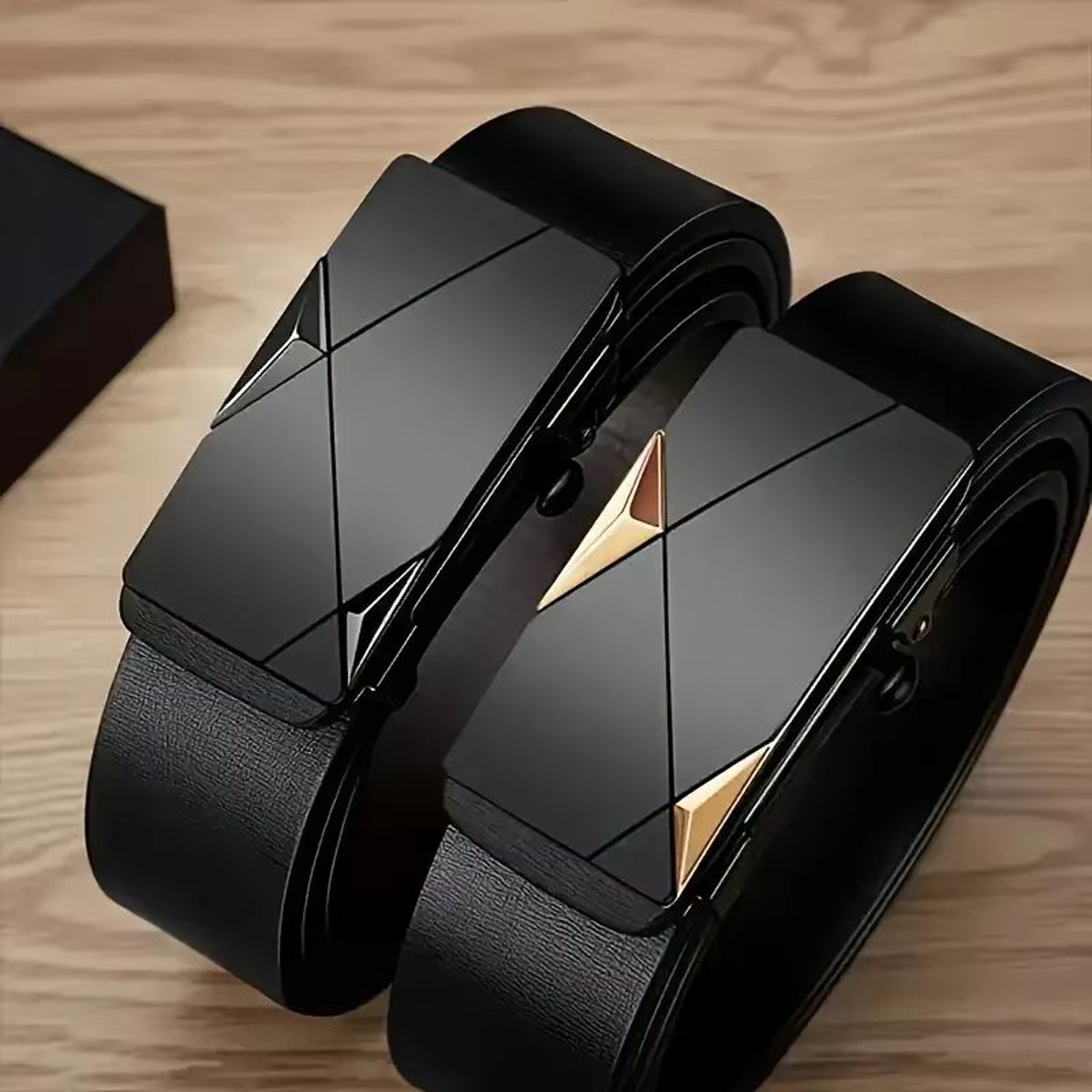 Stylish Mens PU Leather Automatic Buckle Belt 0