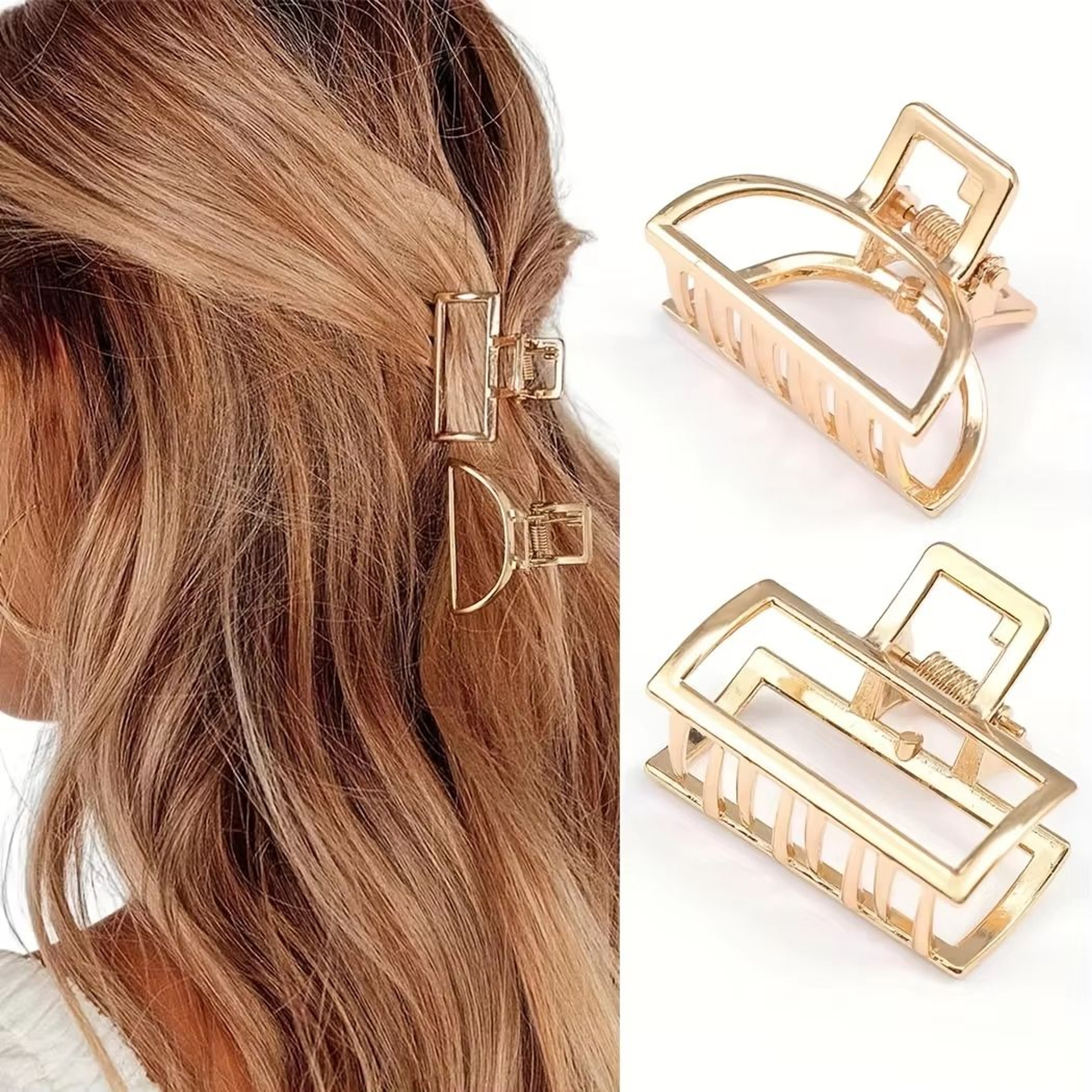 SweetHeart Mini Metal Hair Claw Clips  Non Slip Hollow Heart Barrettes For Women  Girls 2