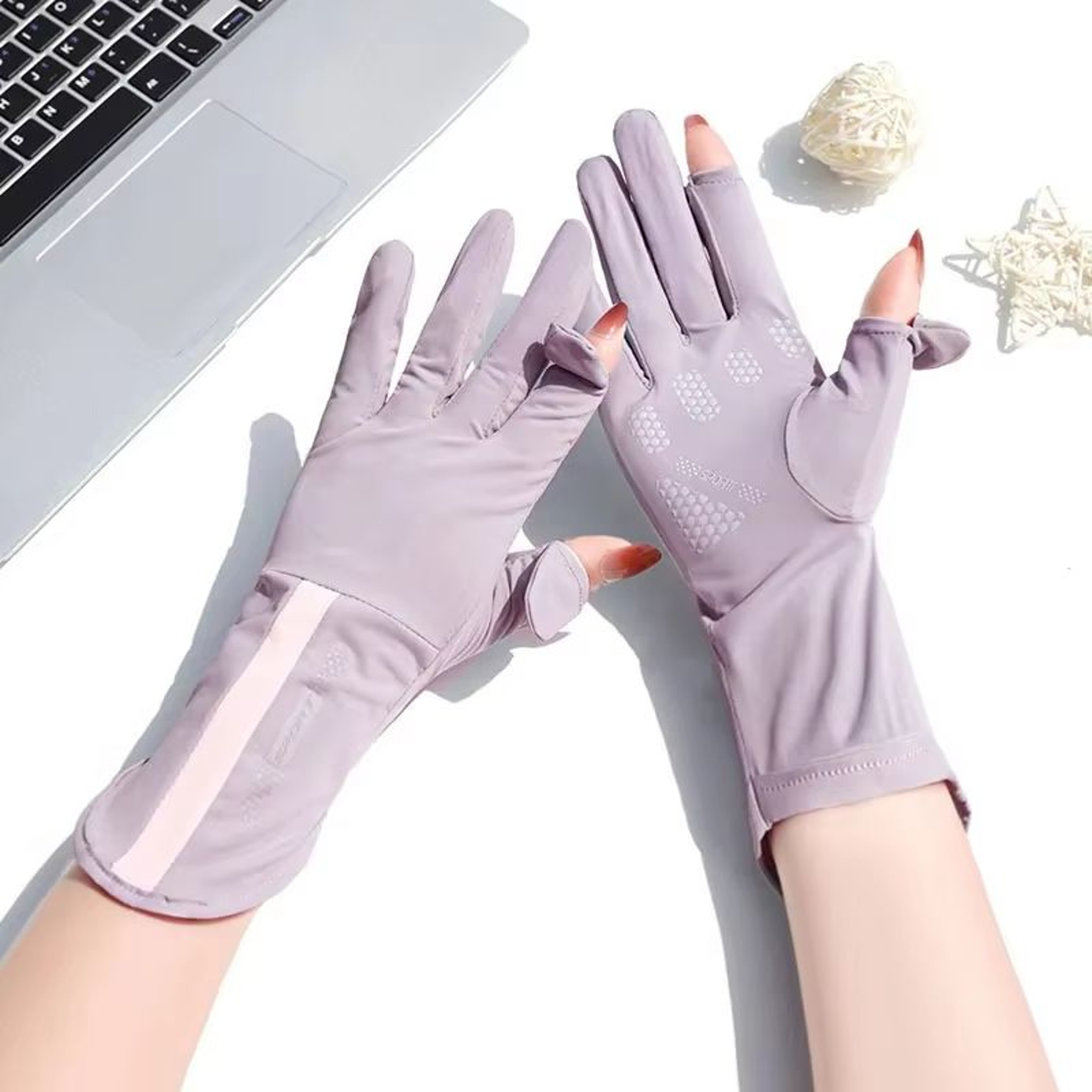 BreezeGuard Summer Sunscreen Gloves Womens Thin Ice Silk UV Driving Gloves UPF 50 10