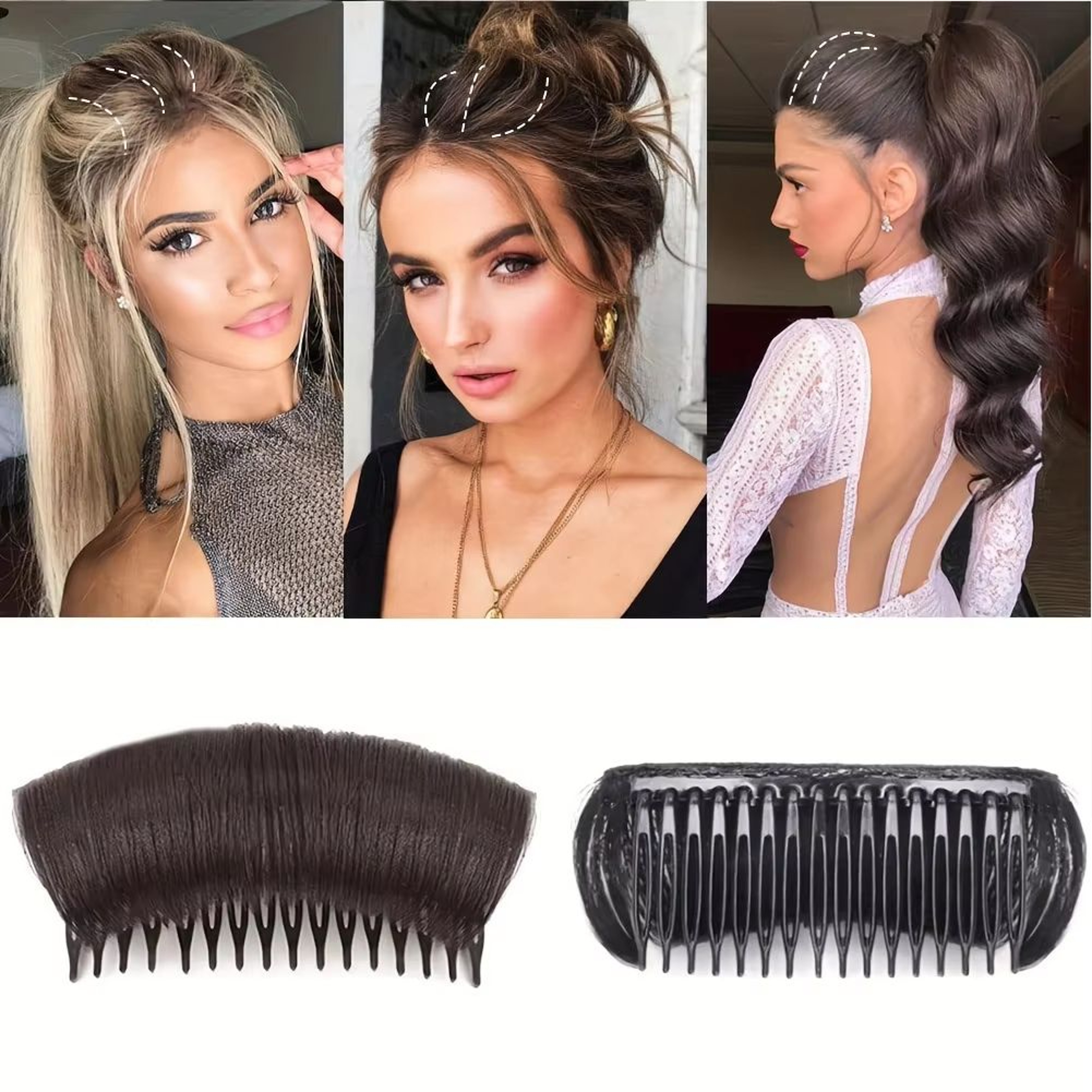 RootFluff Volumizing Hair Pad Insert  Invisible Hair Cushion  Comb Style Booster For Women 1