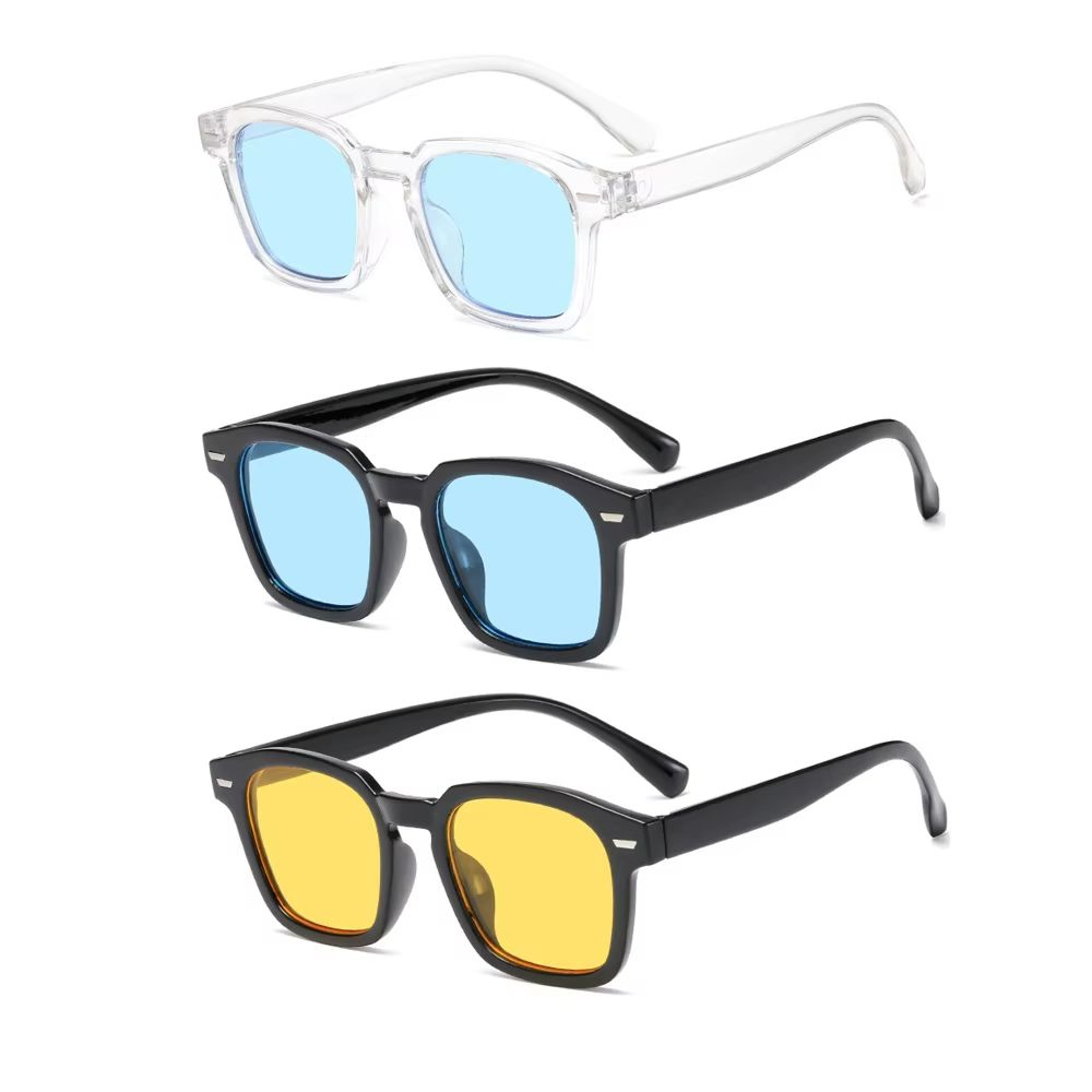 RMM Polygon Square Frame Sunglasses  HipHop Style Retro Square Shades For Men  Women 16