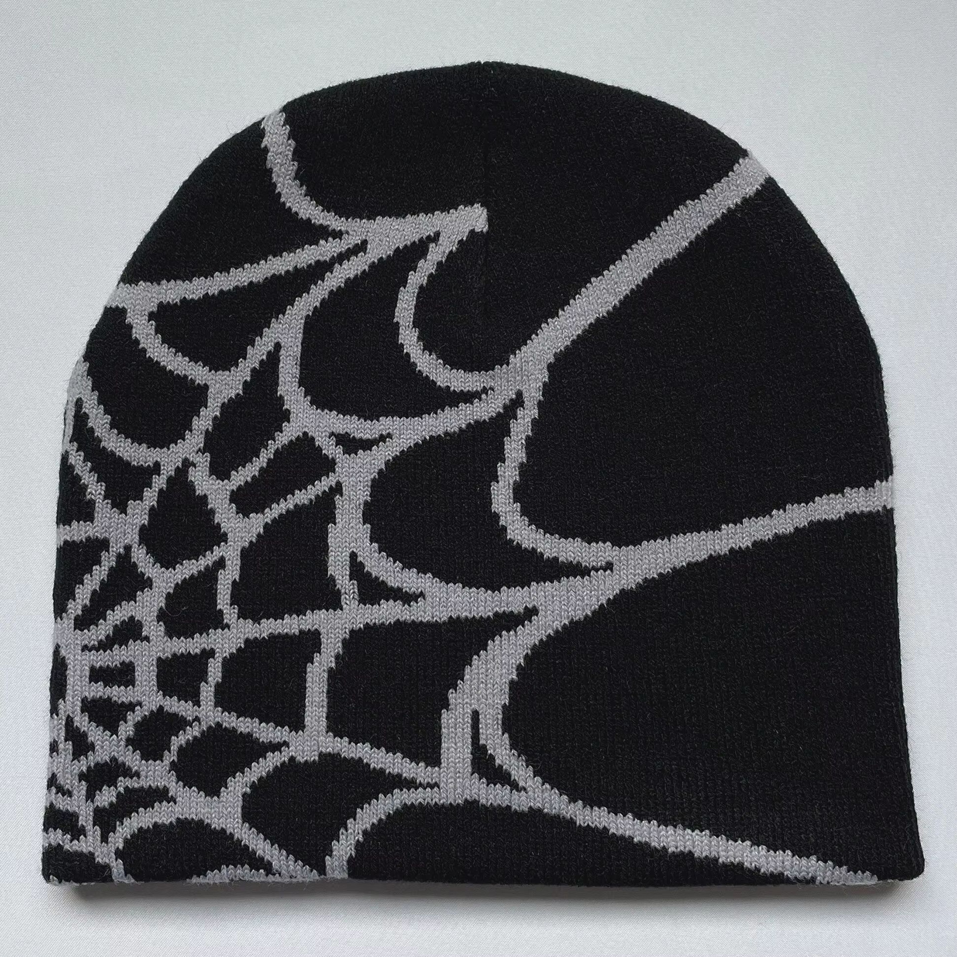 WebRide Y2K Unisex Knit Beanie  SpiderWeb Pattern Outdoor Hat For Men  Women 11