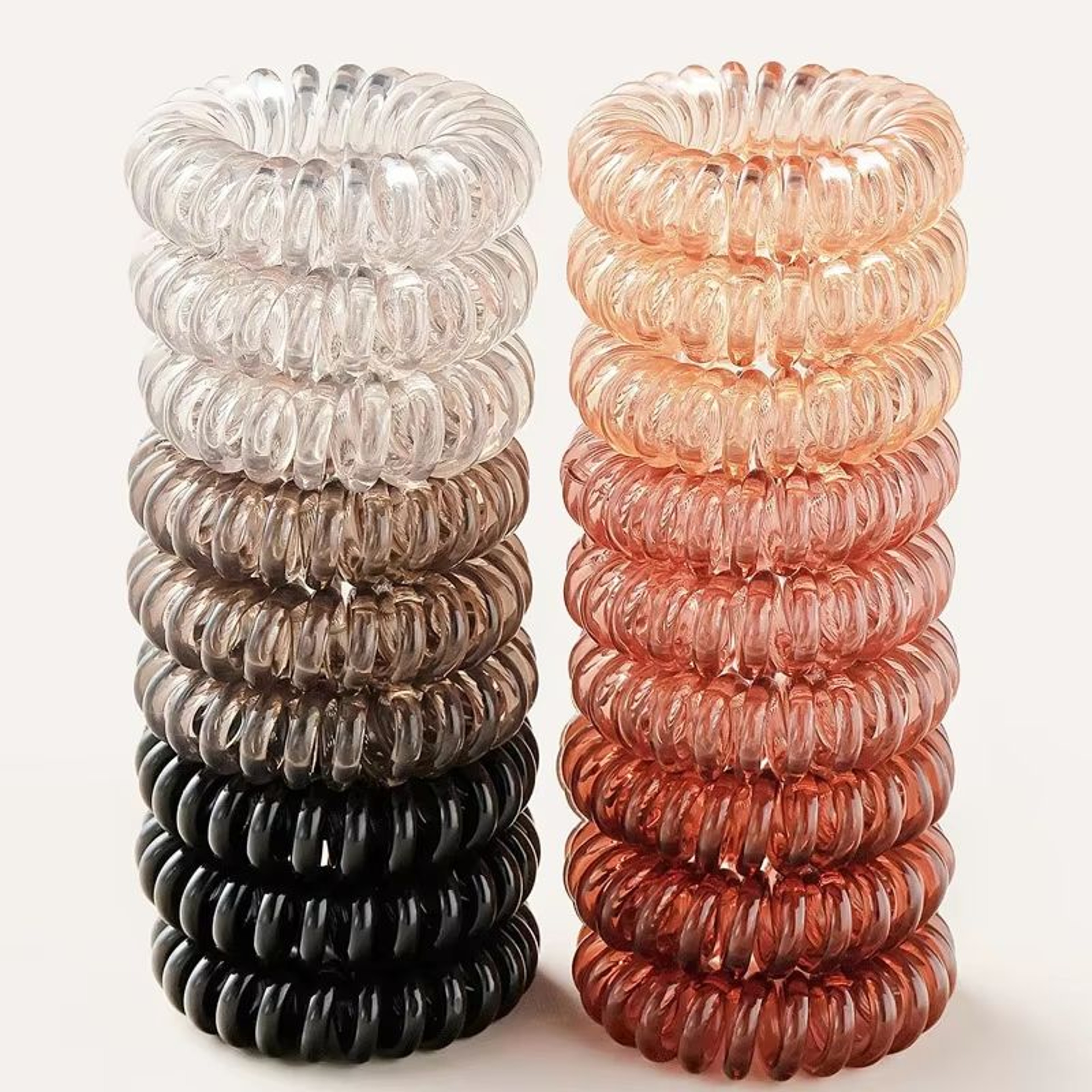 CoilFlex 18Pack NoCrease Hair Ties  MultiColor Waterproof Spiral Hair Bands 0