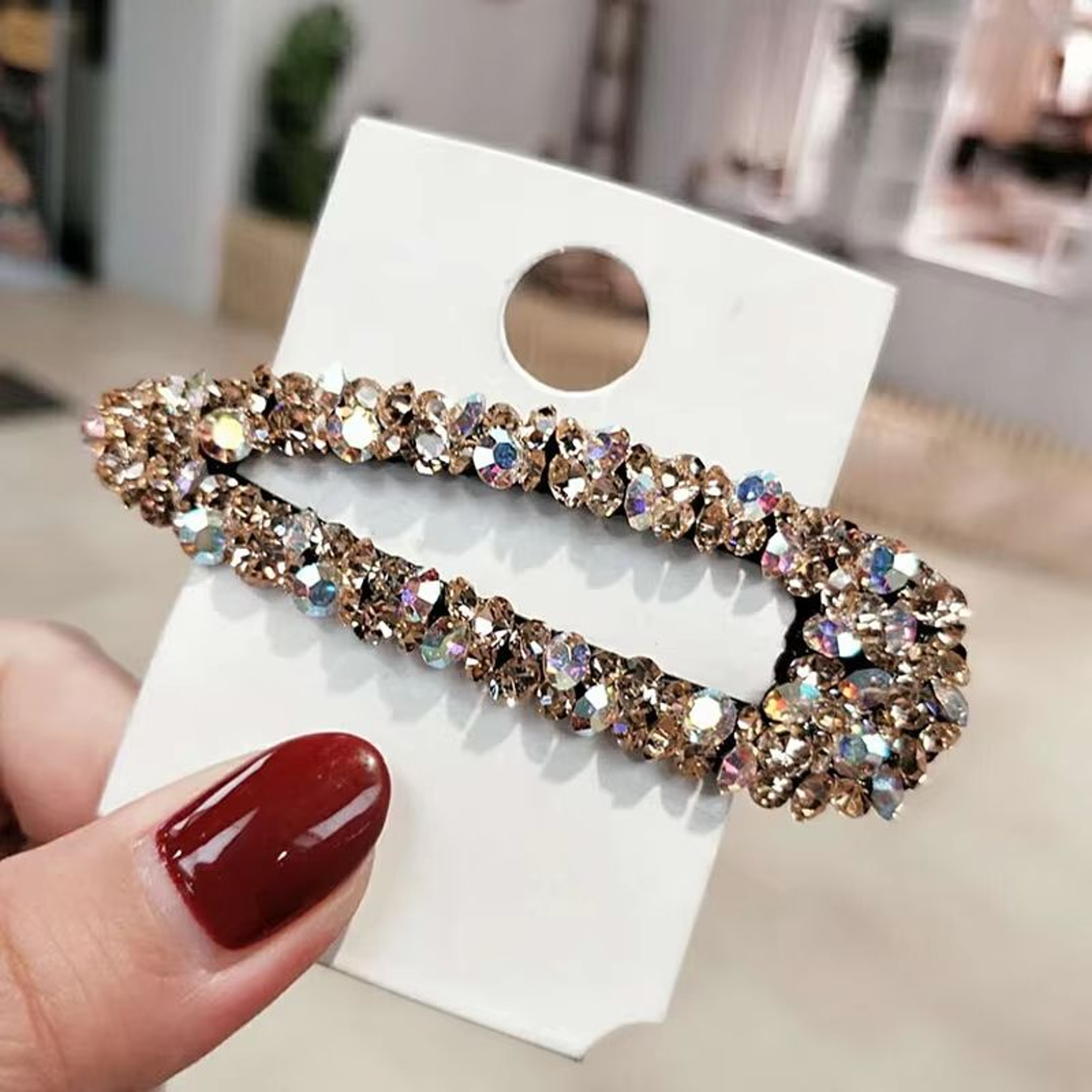 ColorGem HollowDiamond Hair Clip  Luxe Hollow Metal Hair Accessory For Women 2