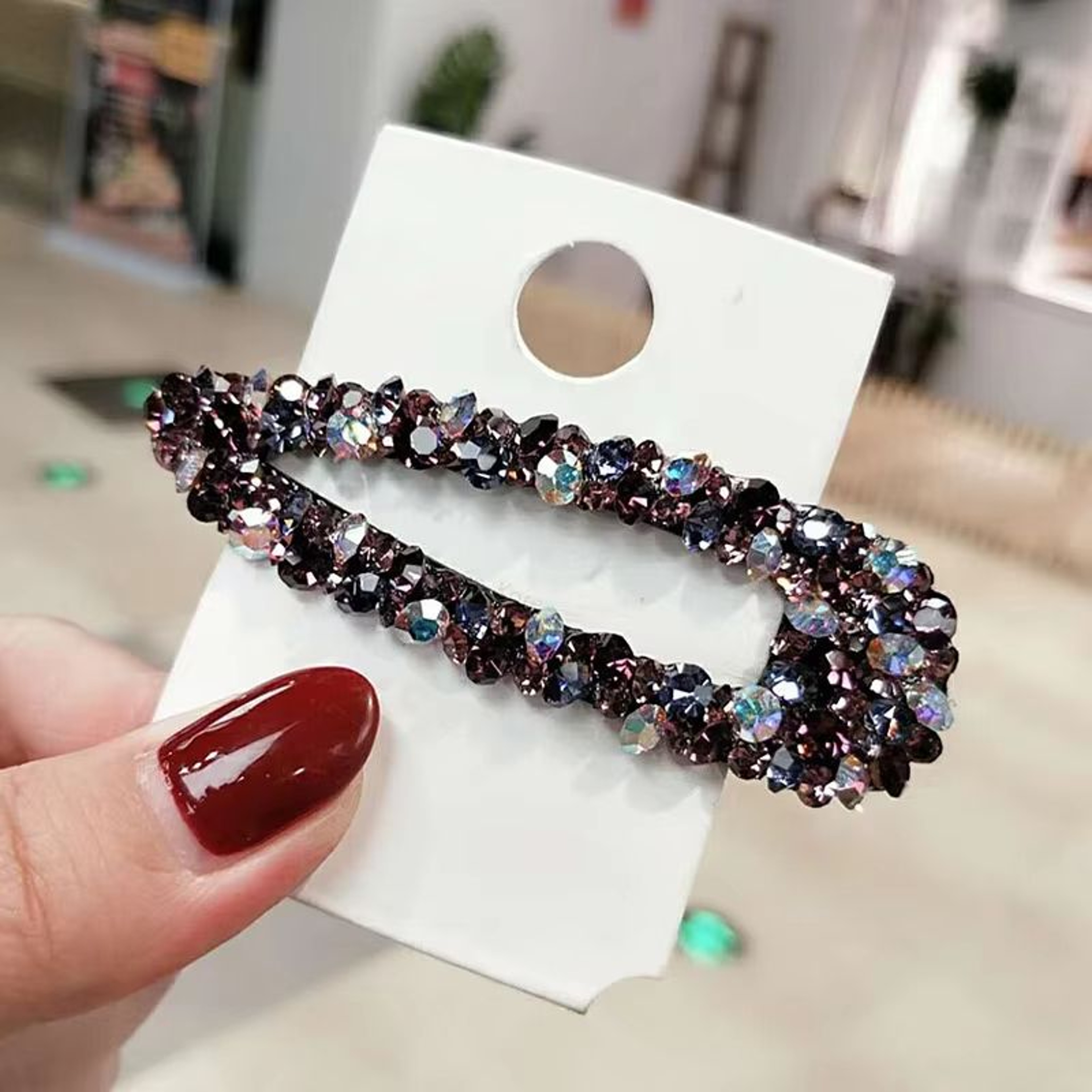 ColorGem HollowDiamond Hair Clip  Luxe Hollow Metal Hair Accessory For Women 5