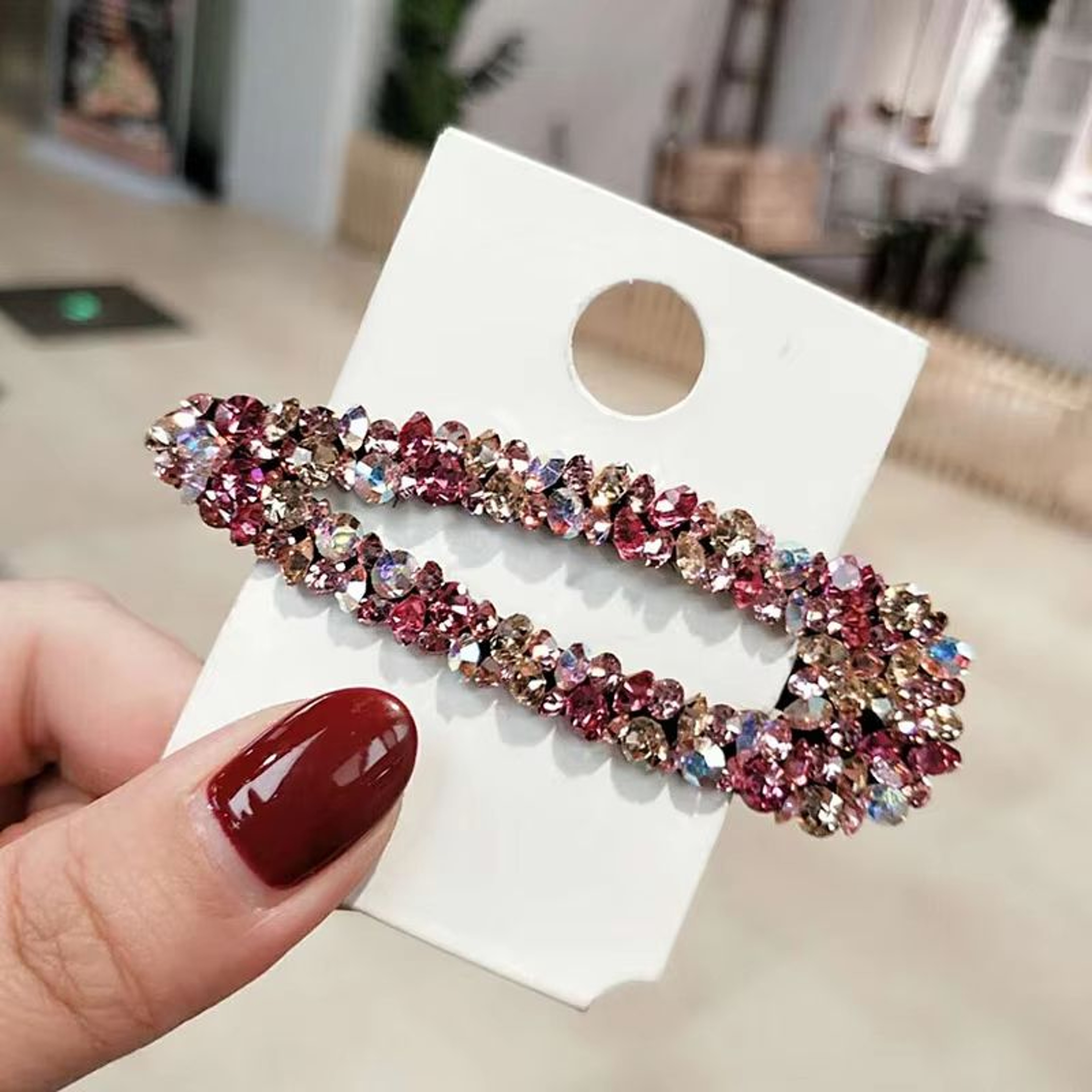 ColorGem HollowDiamond Hair Clip  Luxe Hollow Metal Hair Accessory For Women 8