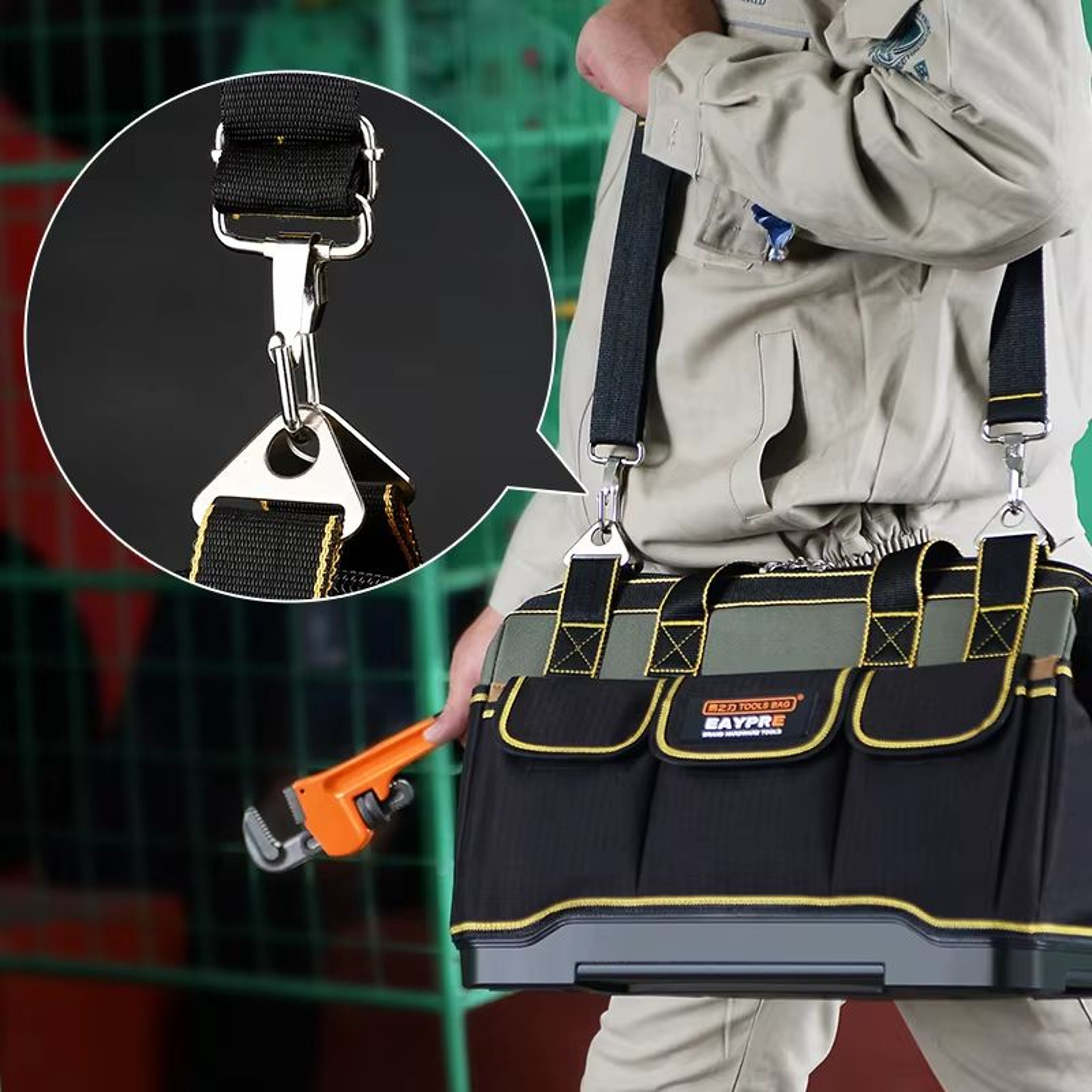 Heavy Duty 1680D Oxford Top Wide Electrician Tool Bag 13 16 18 20 Inch 3