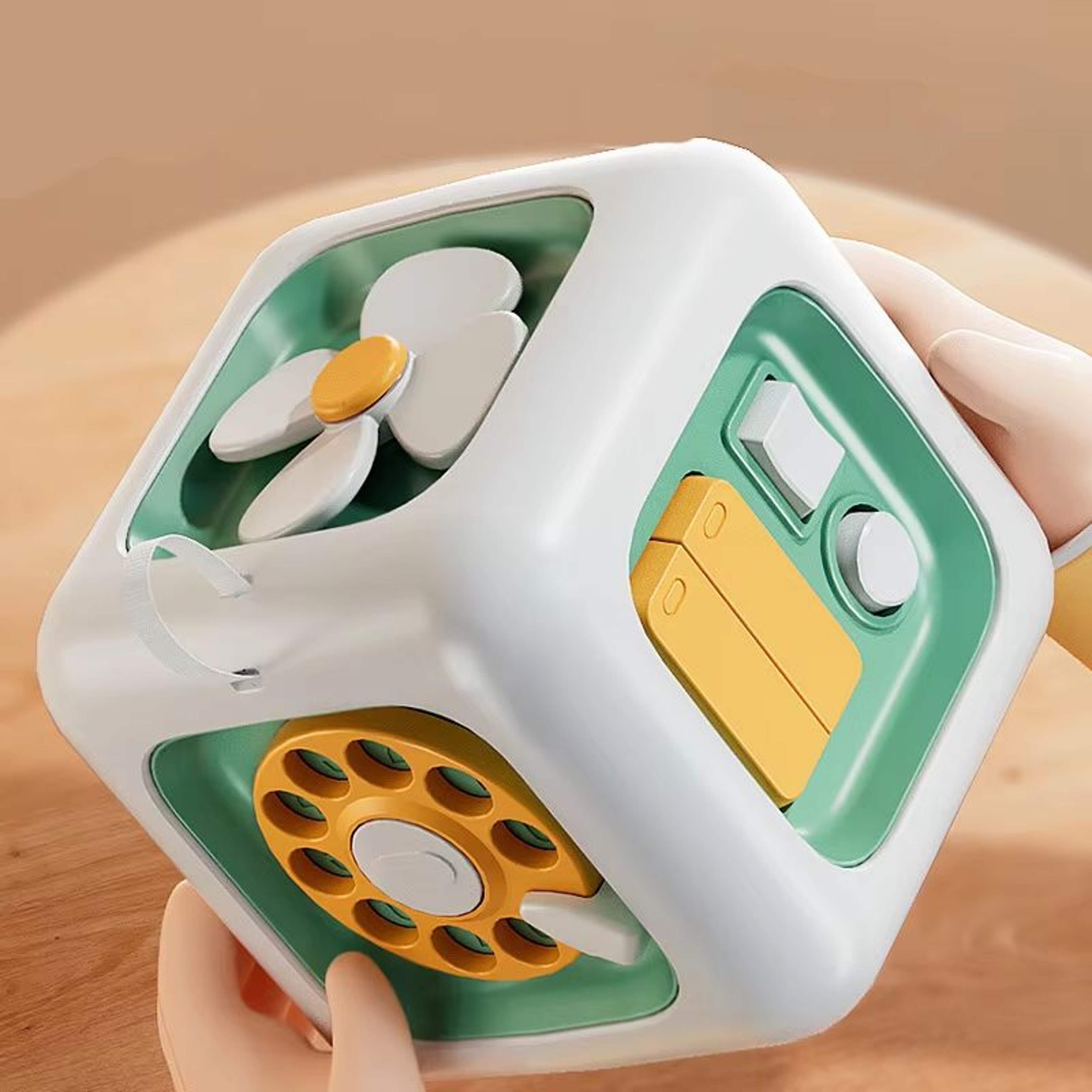 SkillCube 6in1 Montessori Sensory  FineMotor Busy Board Cube  Educational Toy For Boys  Girls 0