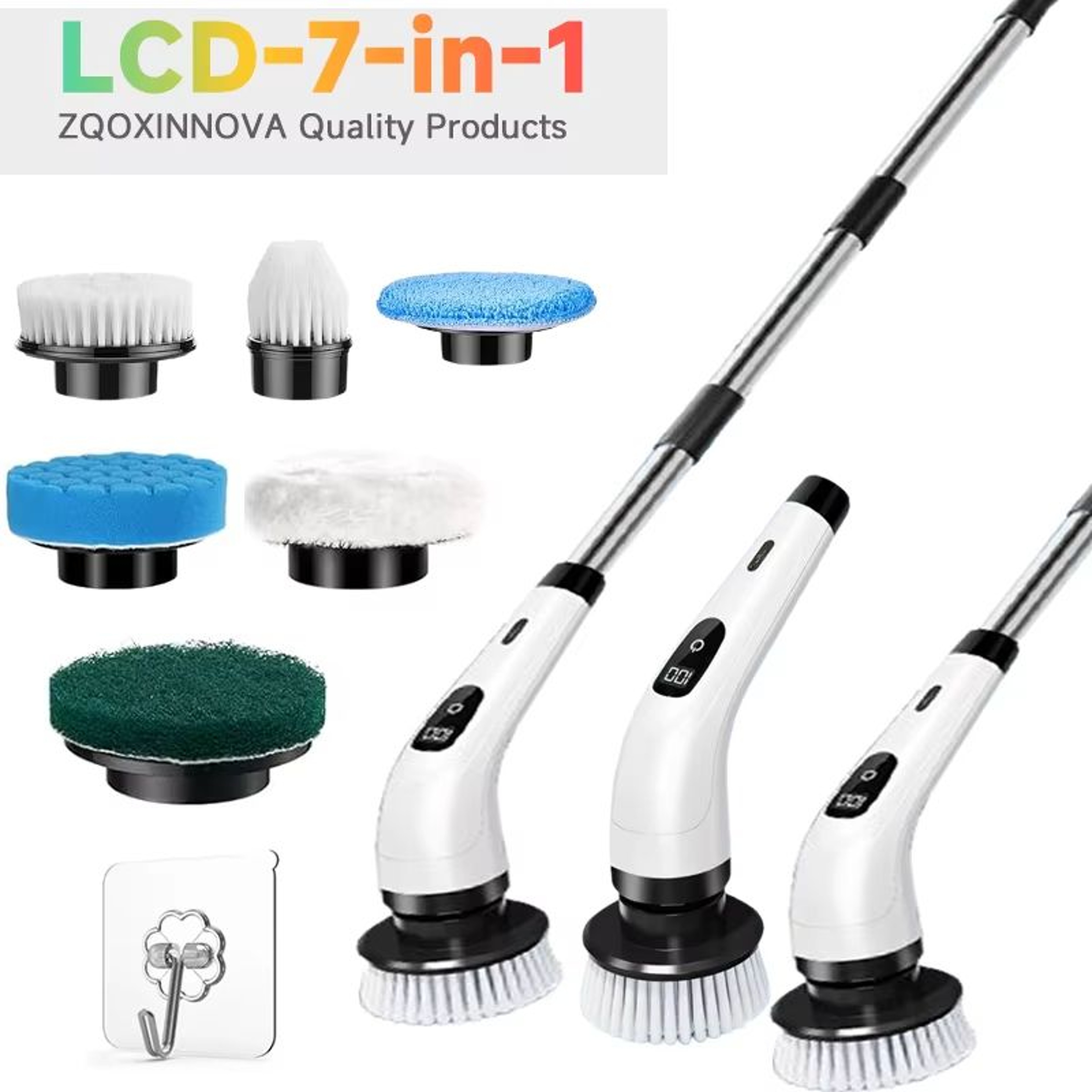 Cordless Spin Scrubber Electric Multipurpose Cleaning Brush For Kitchen Bathroom And Toilet 8