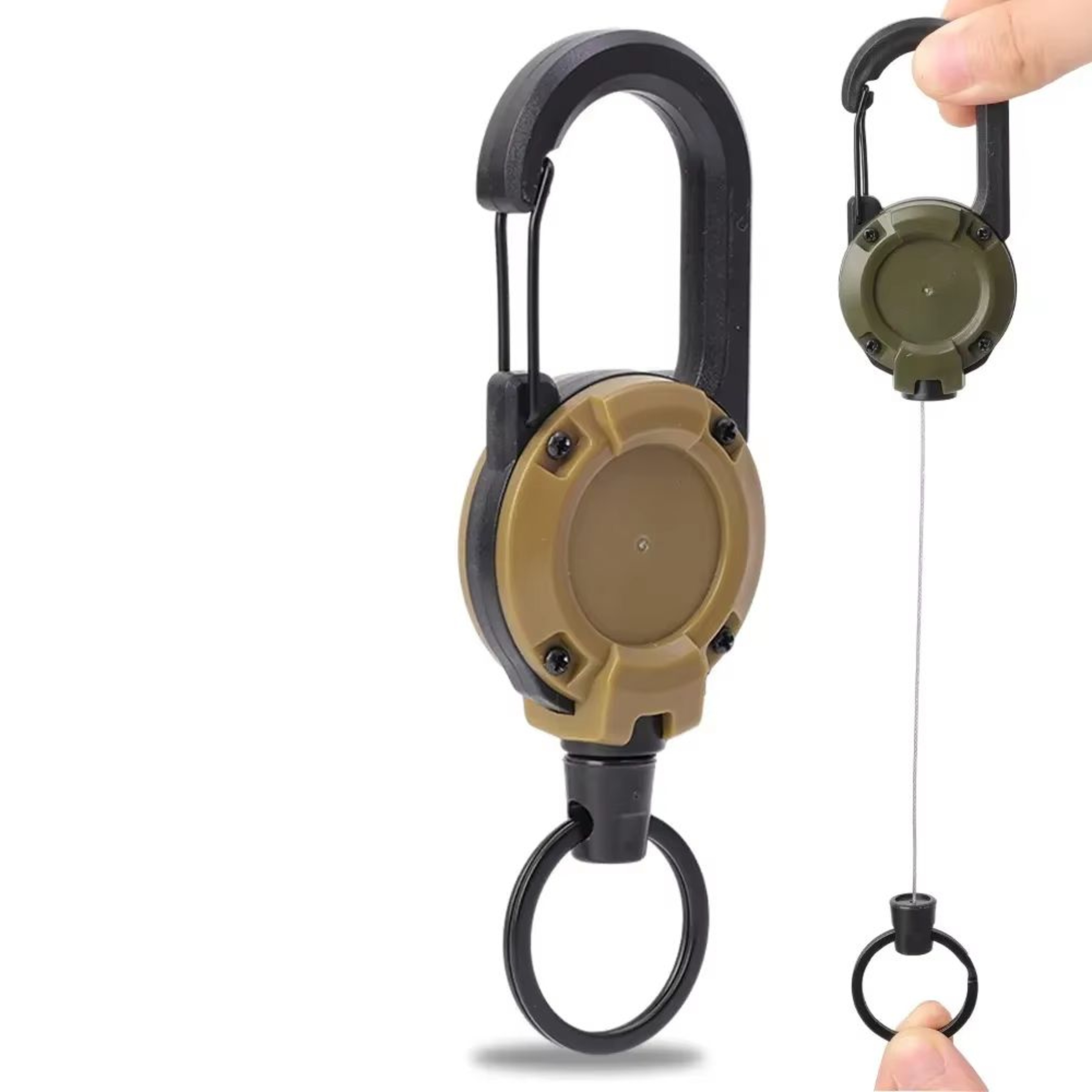 Tactical U Shaped Carabiner Keychain Clip  Backpack Spring Buckle For Outdoor Gear 8