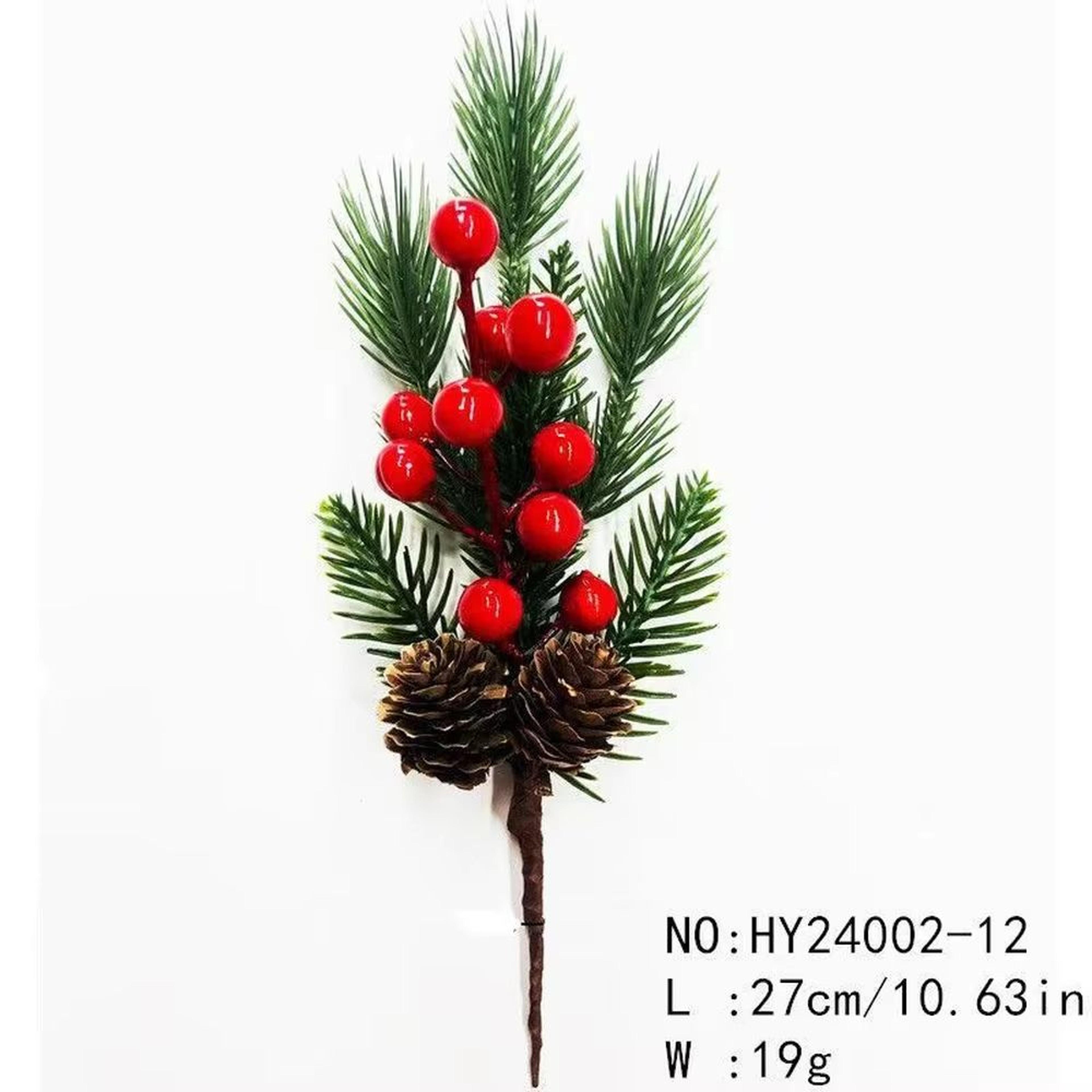 Green And Red Christmas Pine Branch Picks For DIY Holiday Decor 5