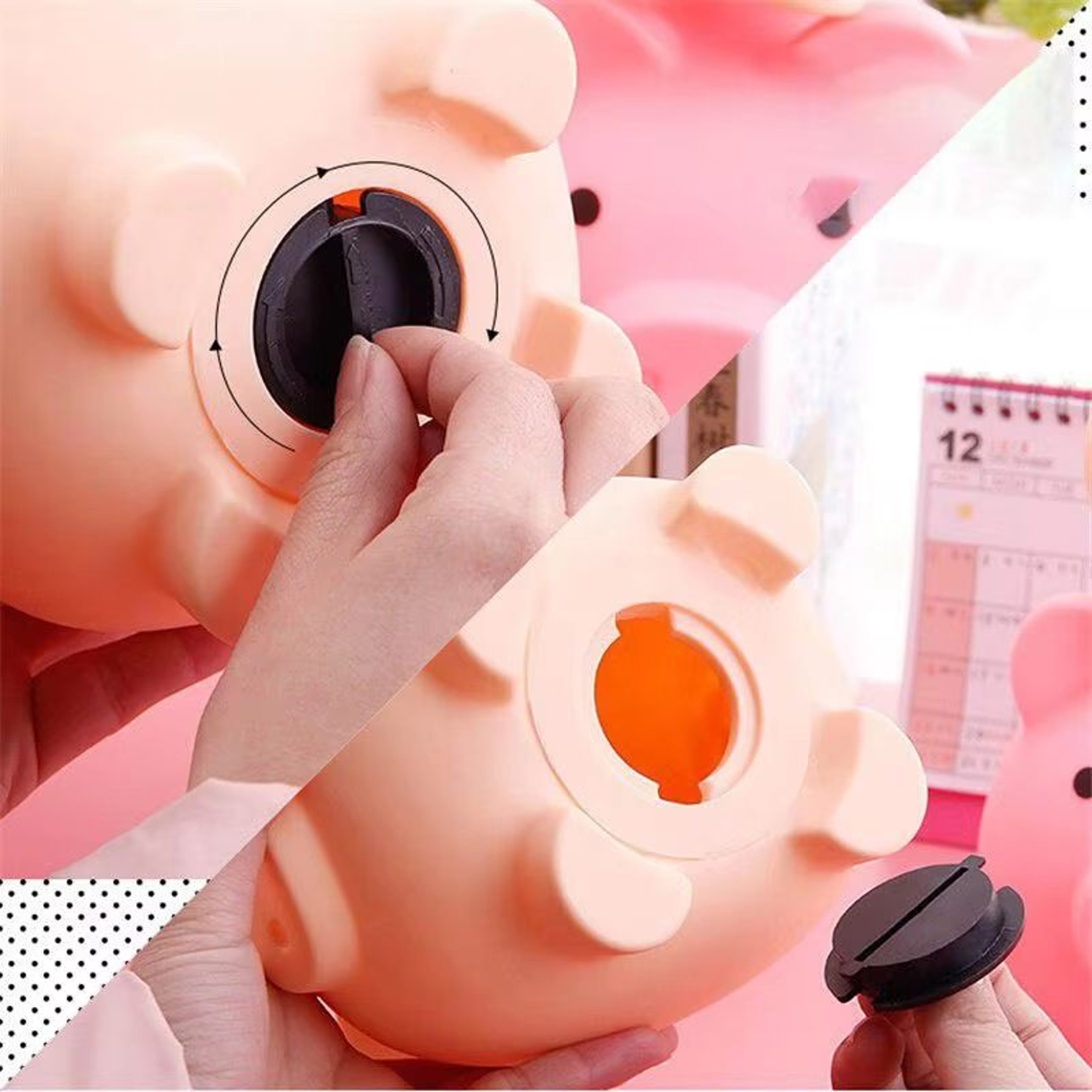 Children Piggy Bank Money Saving Box For Kids Room Decor 2