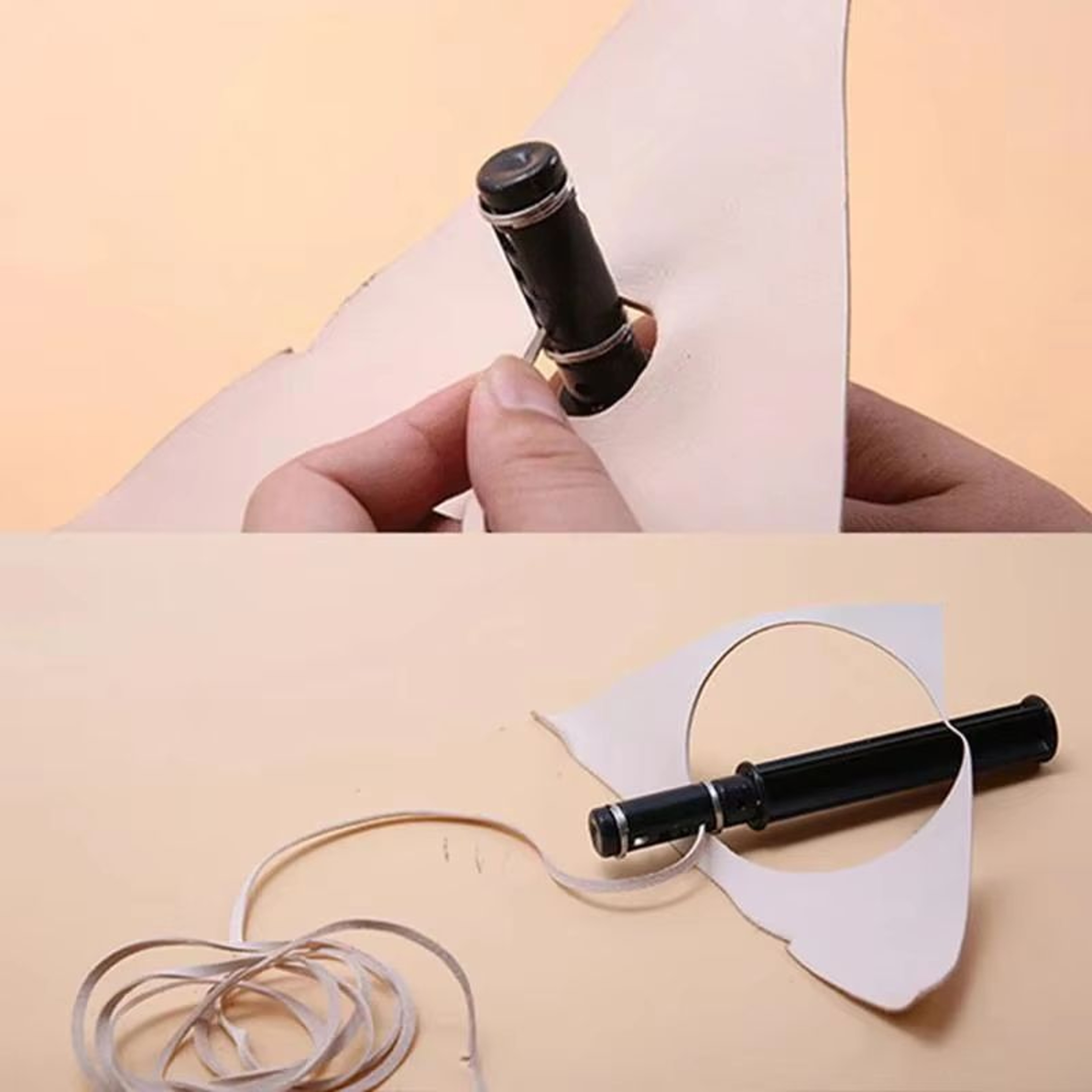 Leather Lace Maker Swivel Strip Hand Cutter With 3 Blades 4