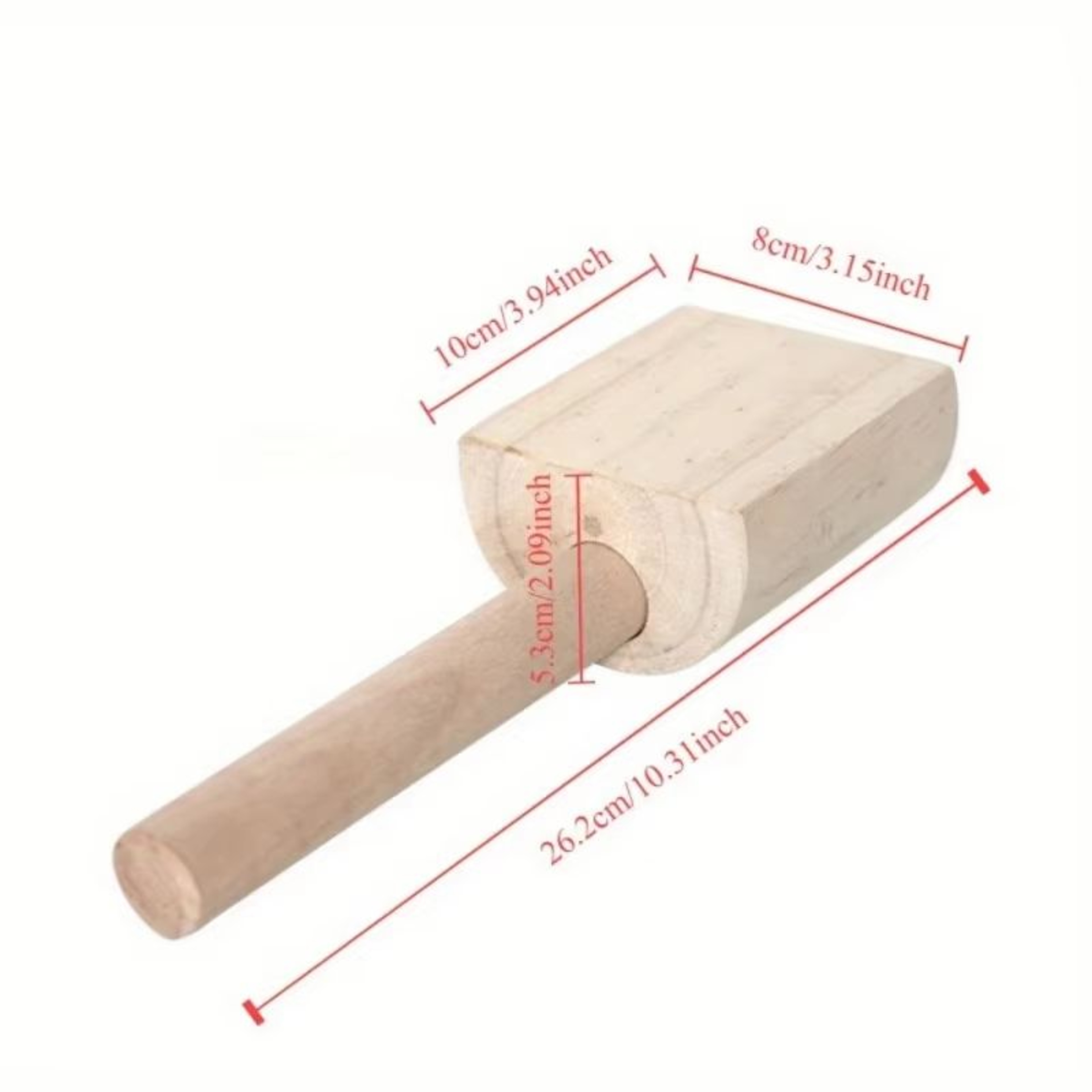 Wood Clay Patting Board Solid Wood Pottery Mallet Tool 3