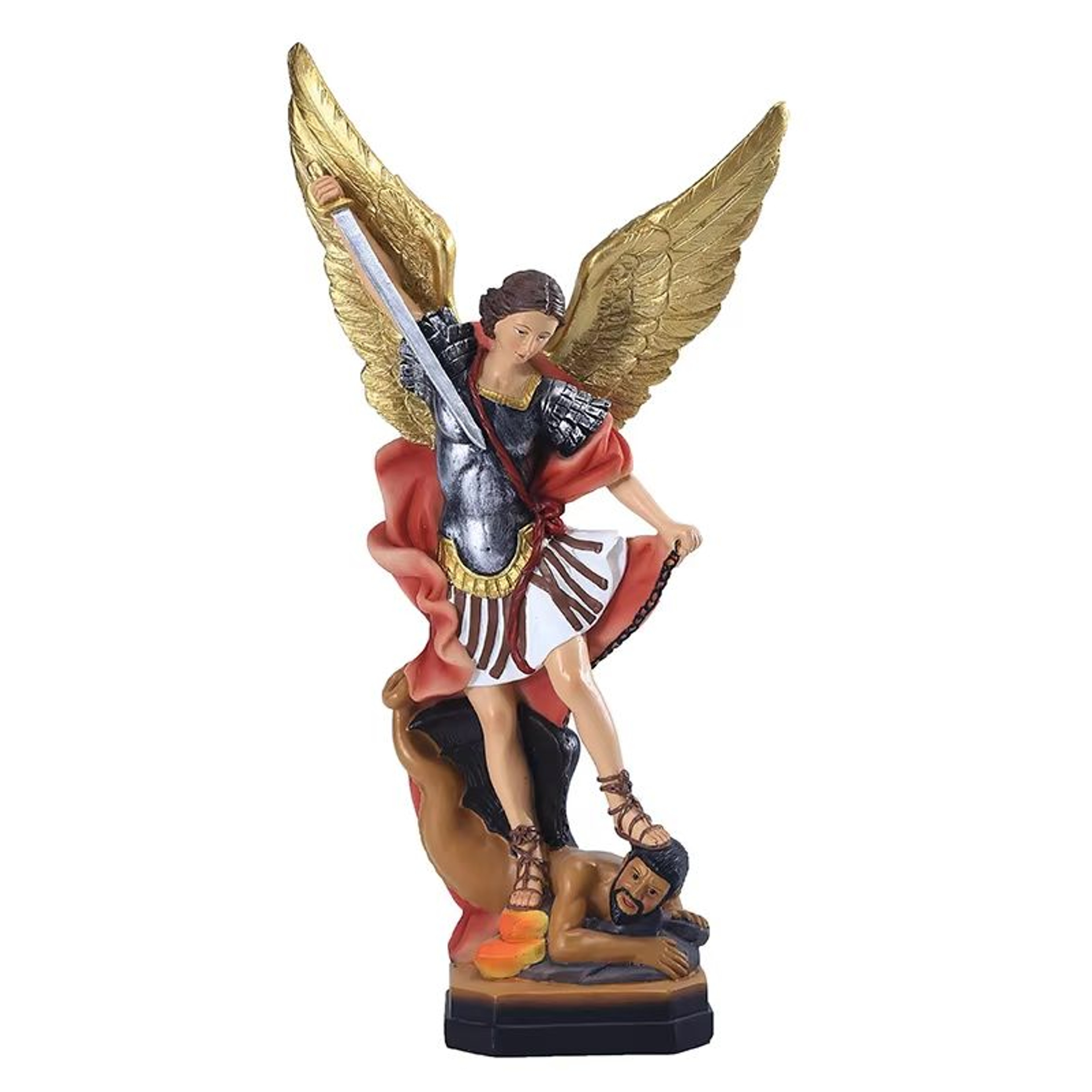 Saint Michael And The Dragon Resin Statue Figurine Home Decor 6