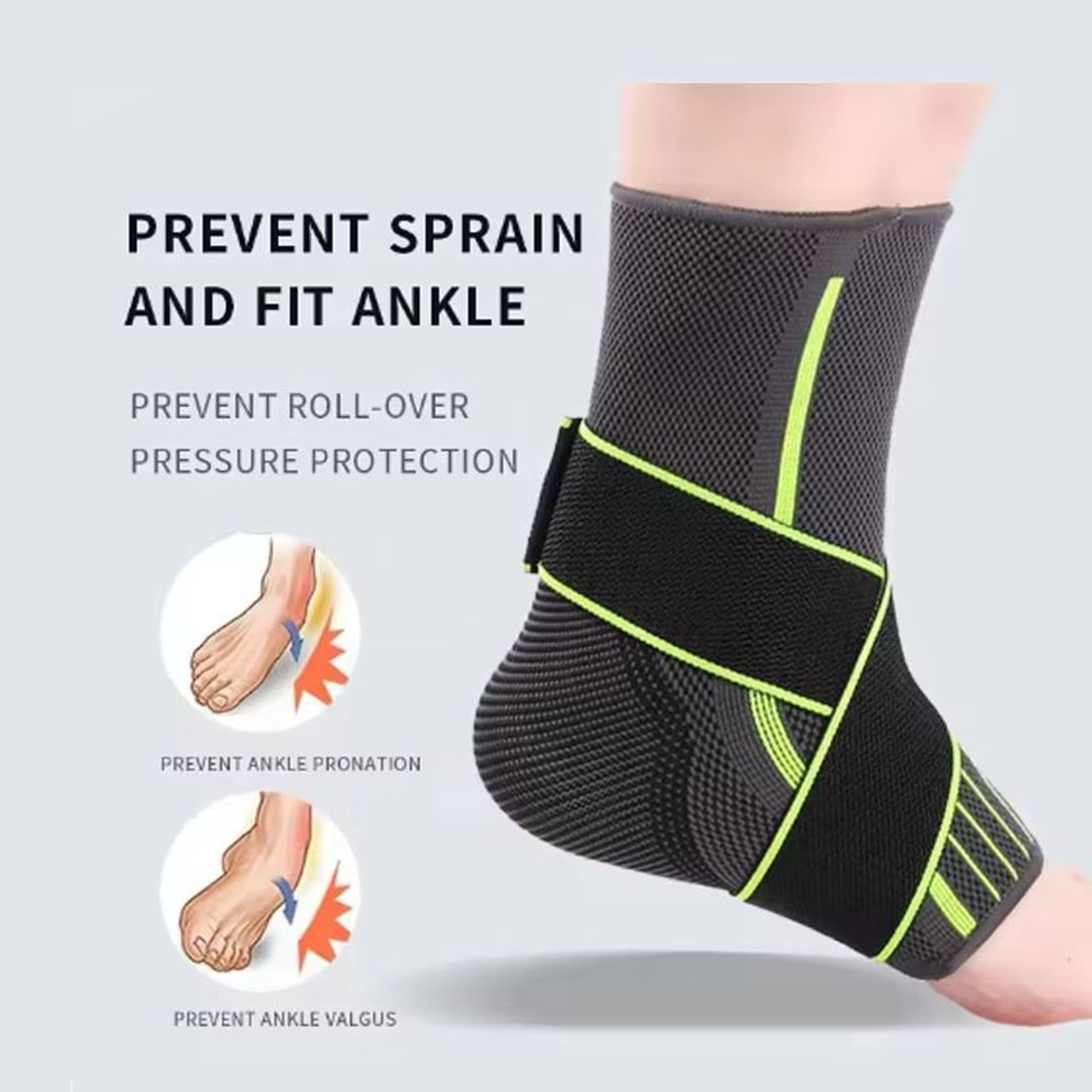 Adjustable Compression Ankle Brace  Unisex Sports Support For Running Hiking  Basketball 3