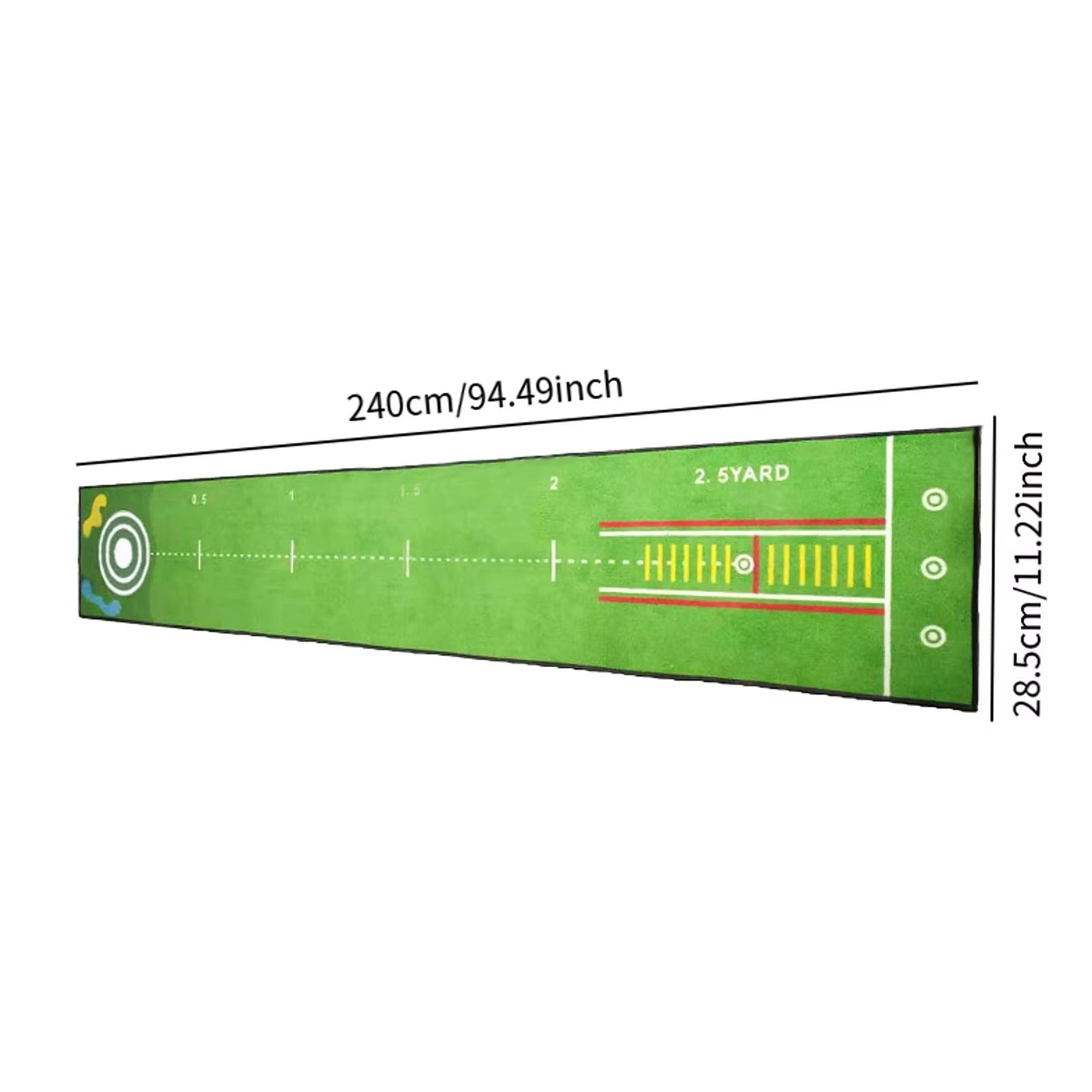 Portable Golf Putting Mat Training Aid For Home And Lawn 12