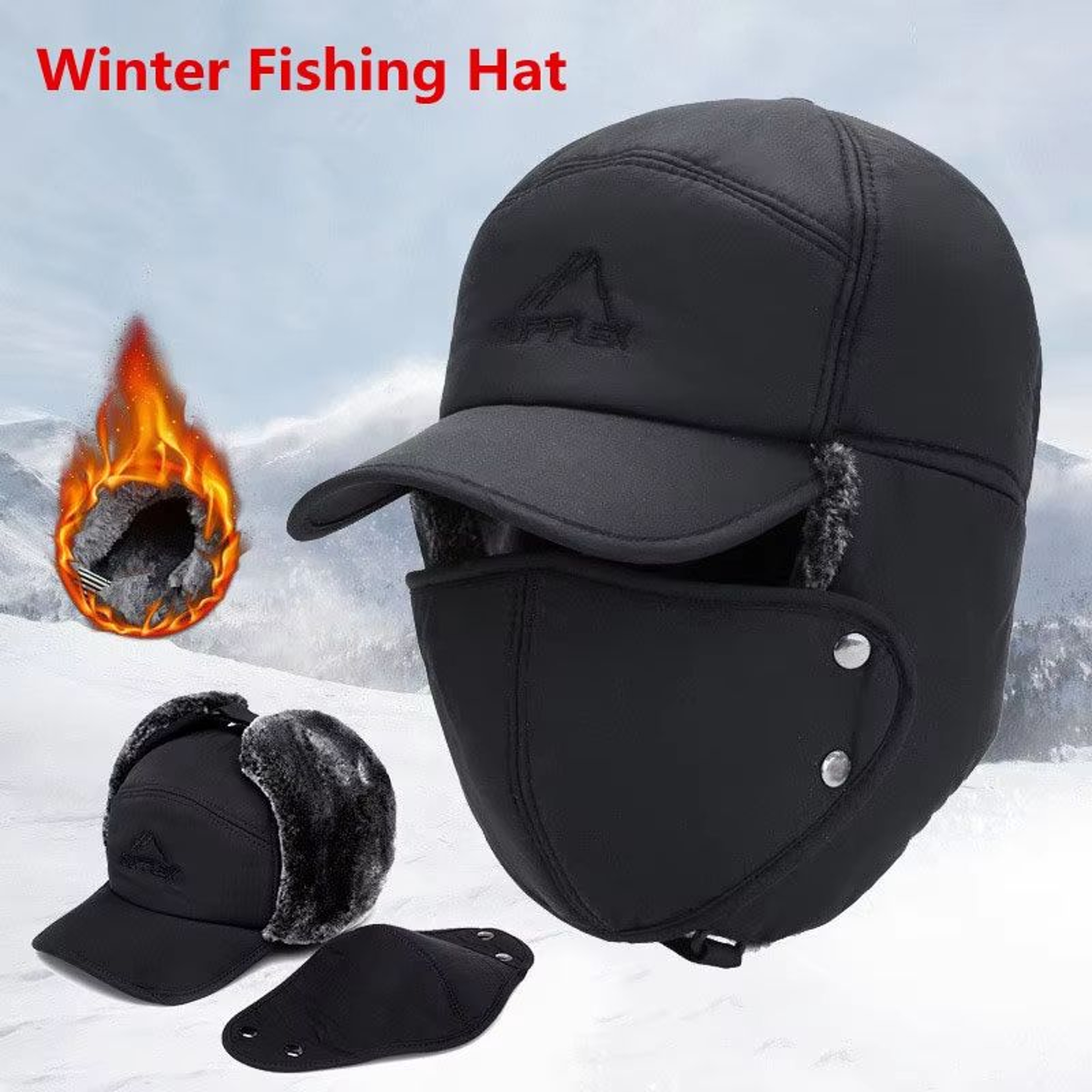 Winter Thickened FauxFur Baseball Cap For Extreme Cold Unisex 0