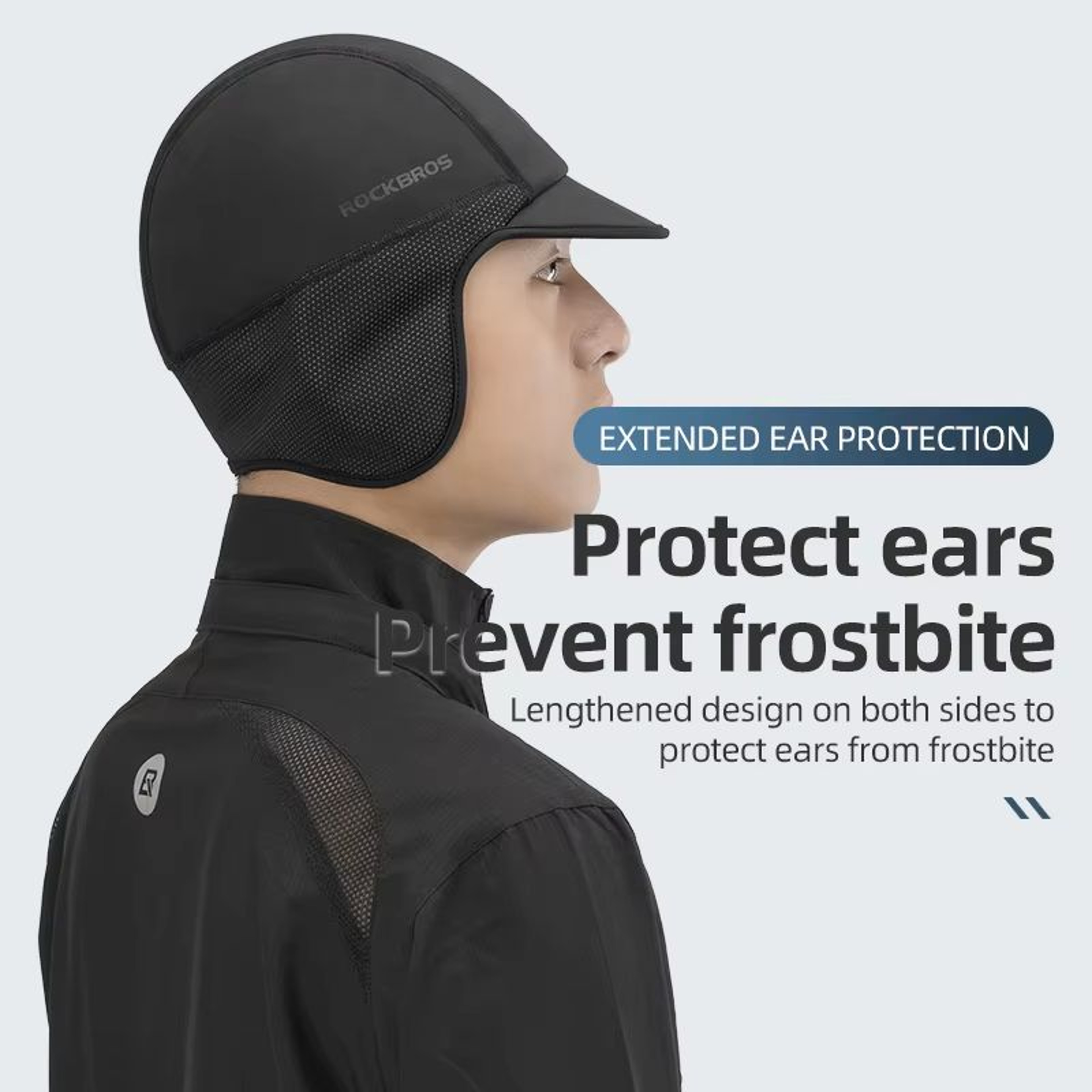ROCKBROS Winter Windproof Thermal Cycling Cap With Ear Protection 1