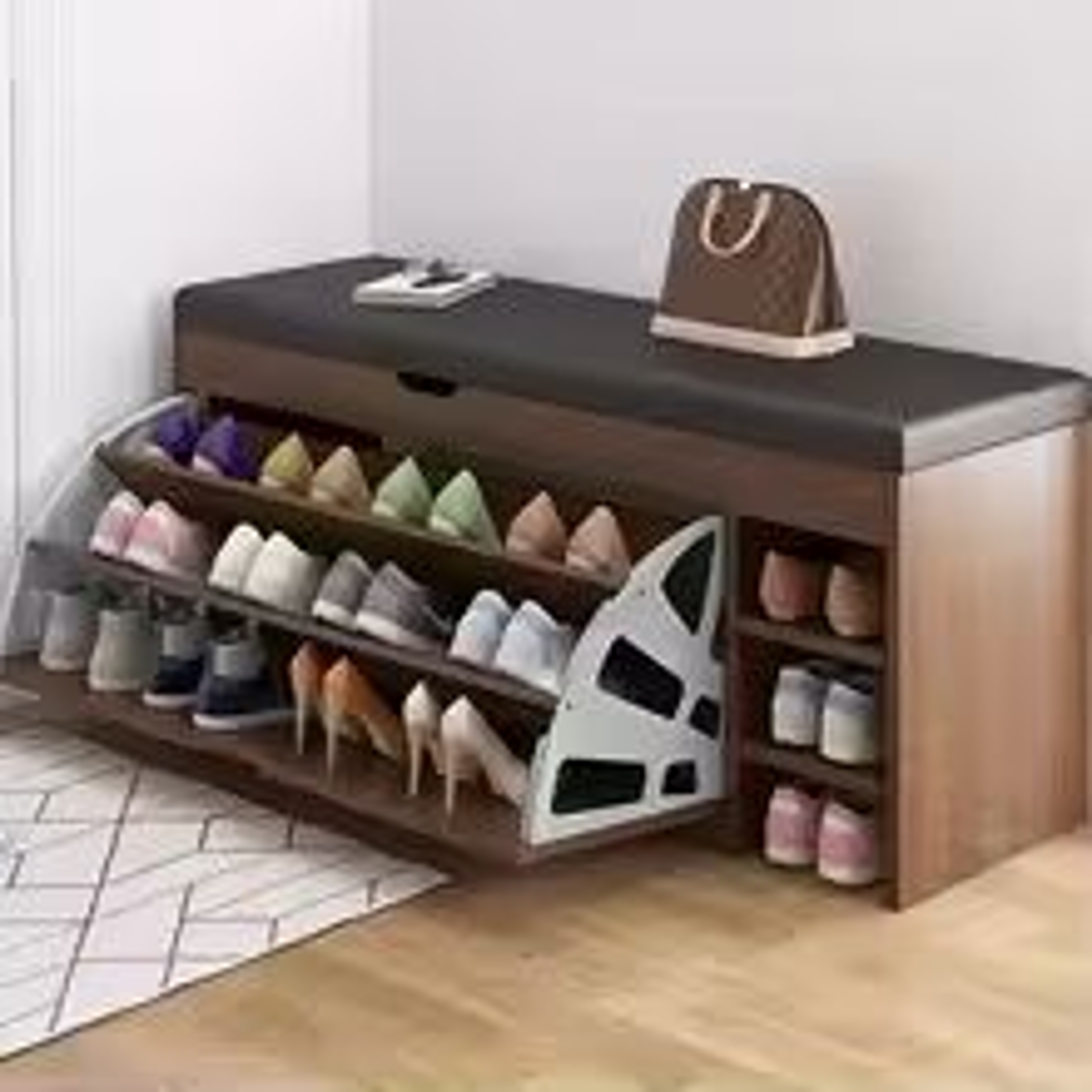 FlipFrame Stainless Steel Hidden Flip Rack Hardware Kit For Shoe Cabinet 0