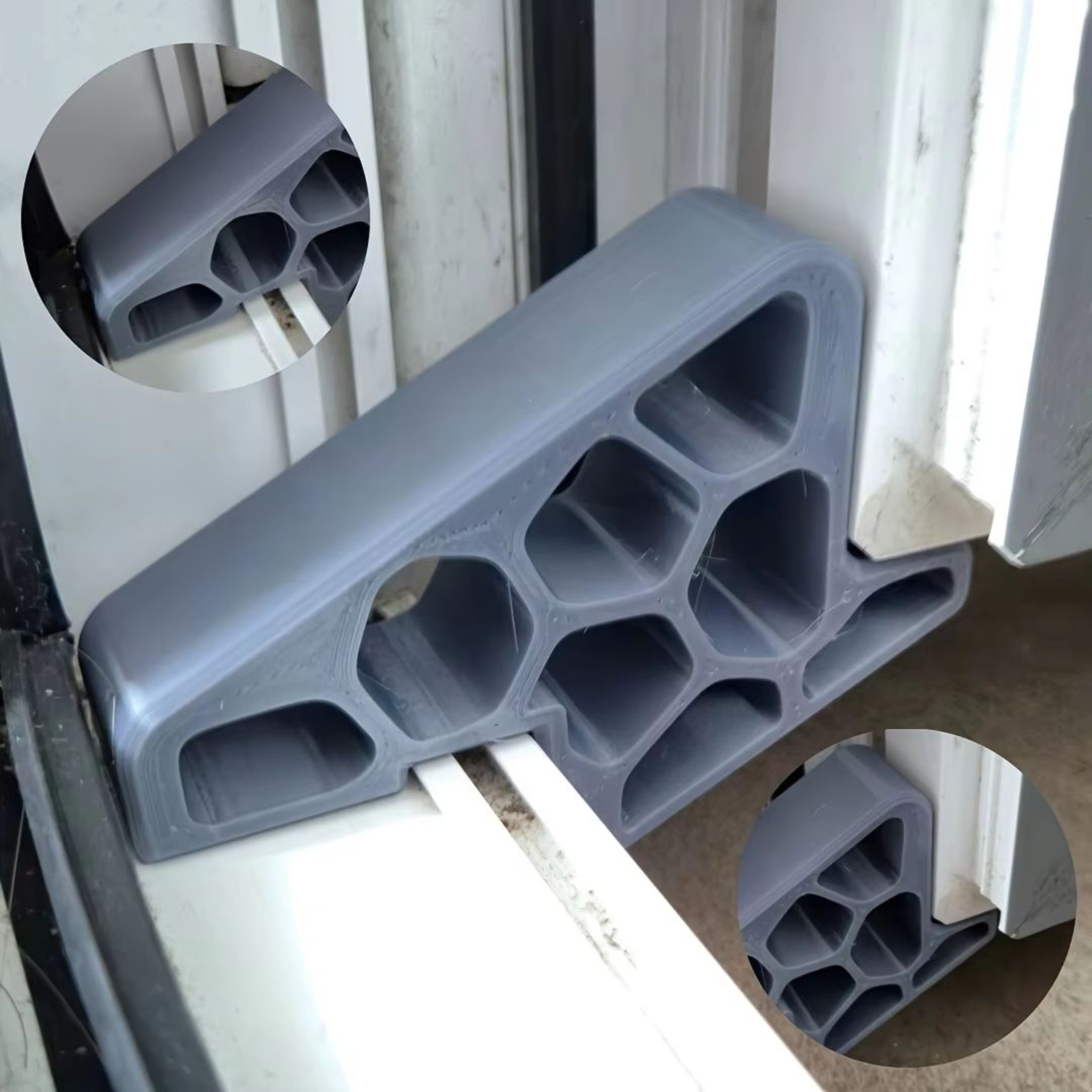 GripLock HeavyDuty AntiSlip Wedge Door Stopper Indoor BalconyWindow Use 0