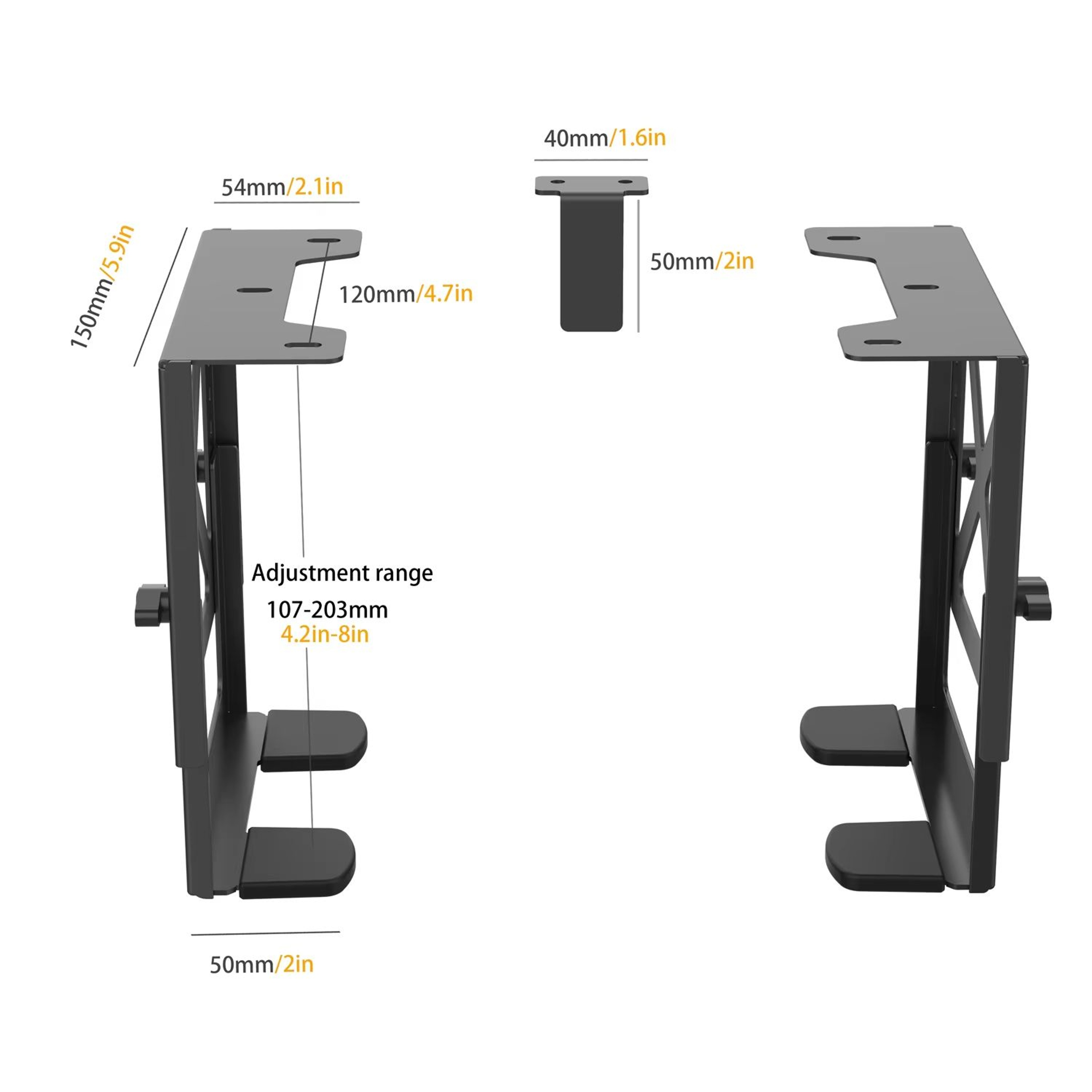 Monzlteck Adjustable UnderDesk Mount Bracket For PC  NAS Storage 4