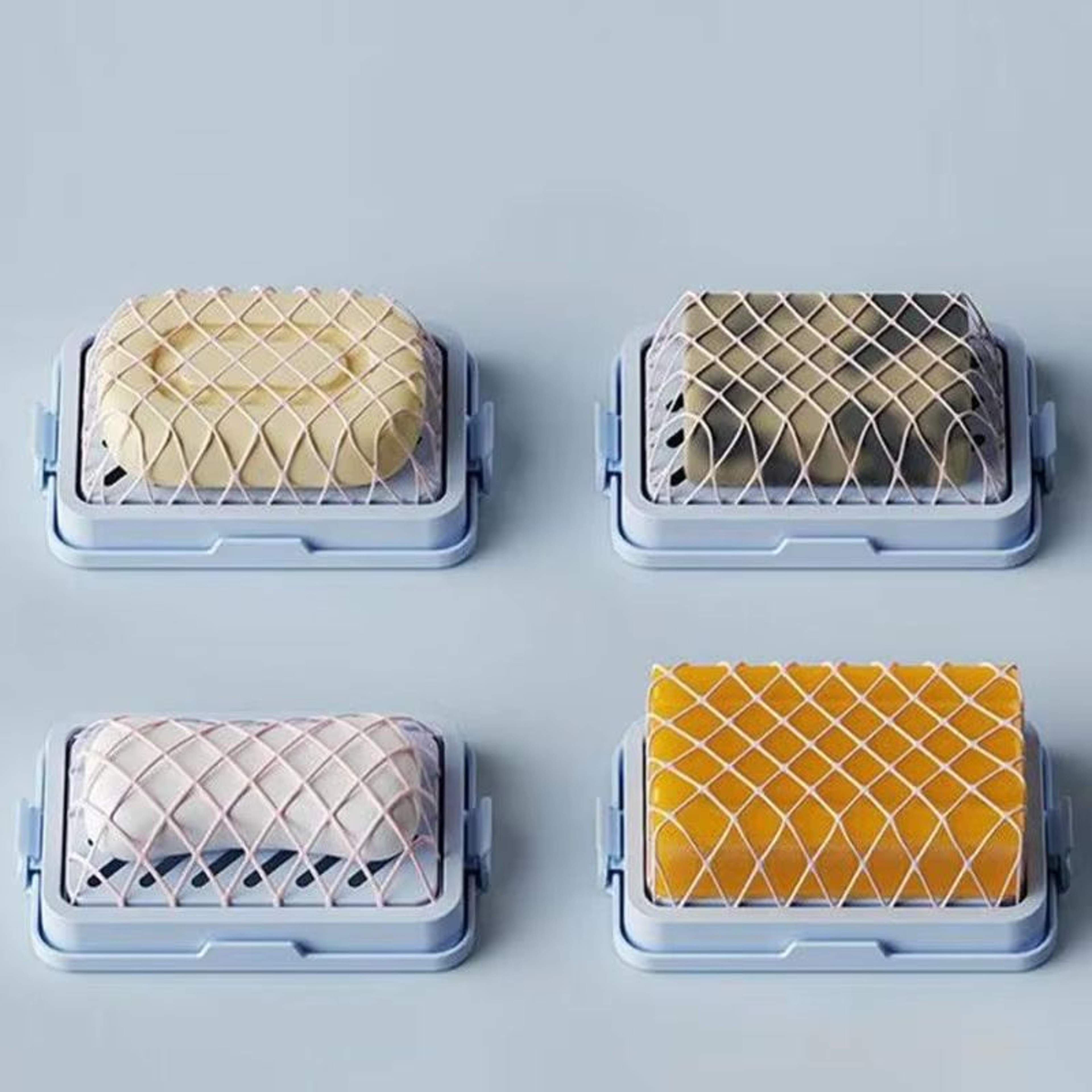 HighElastic Mesh Soap Box For Laundry  Bathroom  NonSlip Drain Storage Holder 0