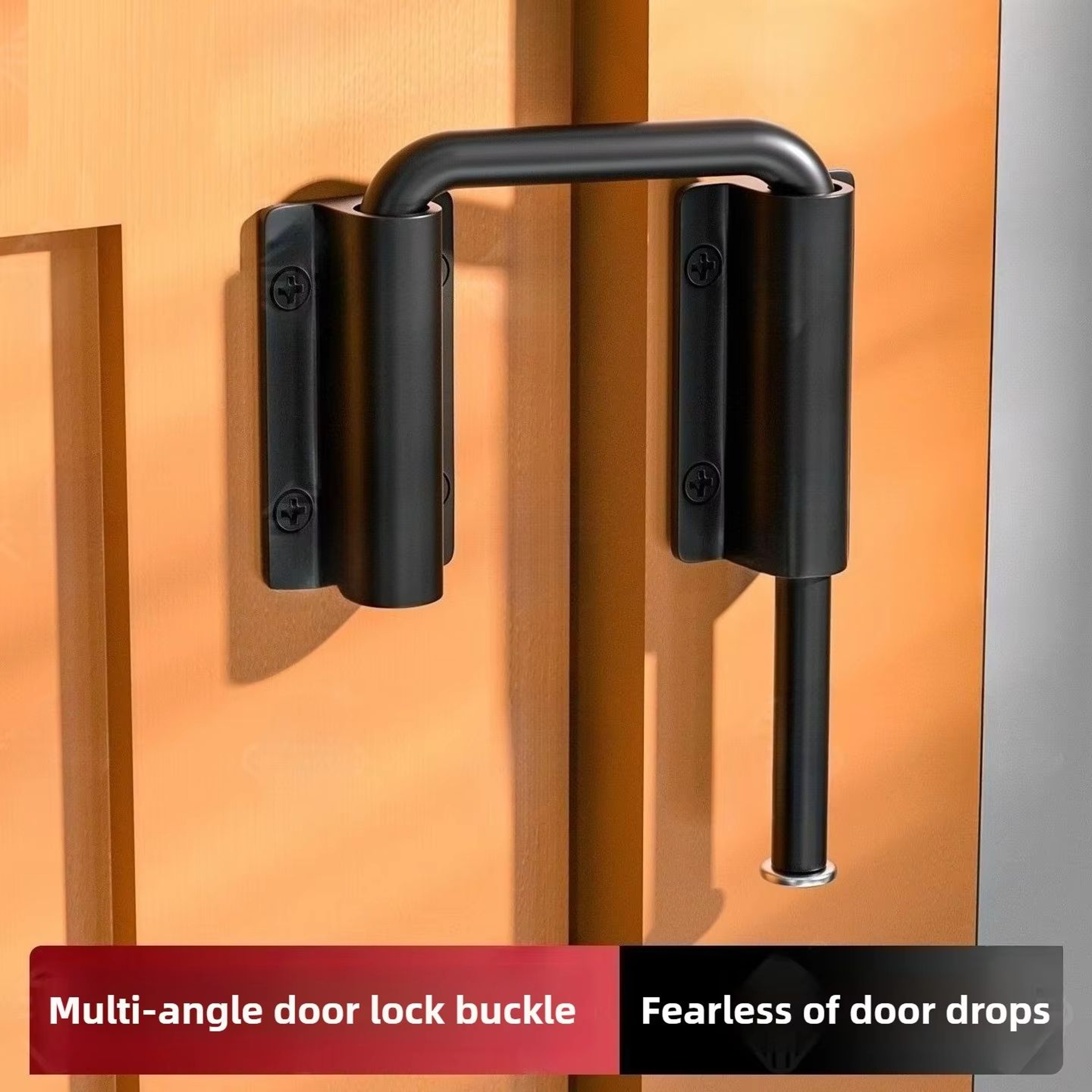Durable Aluminum Alloy 90180 Adjustable AntiTheft Door Latch Lock 0