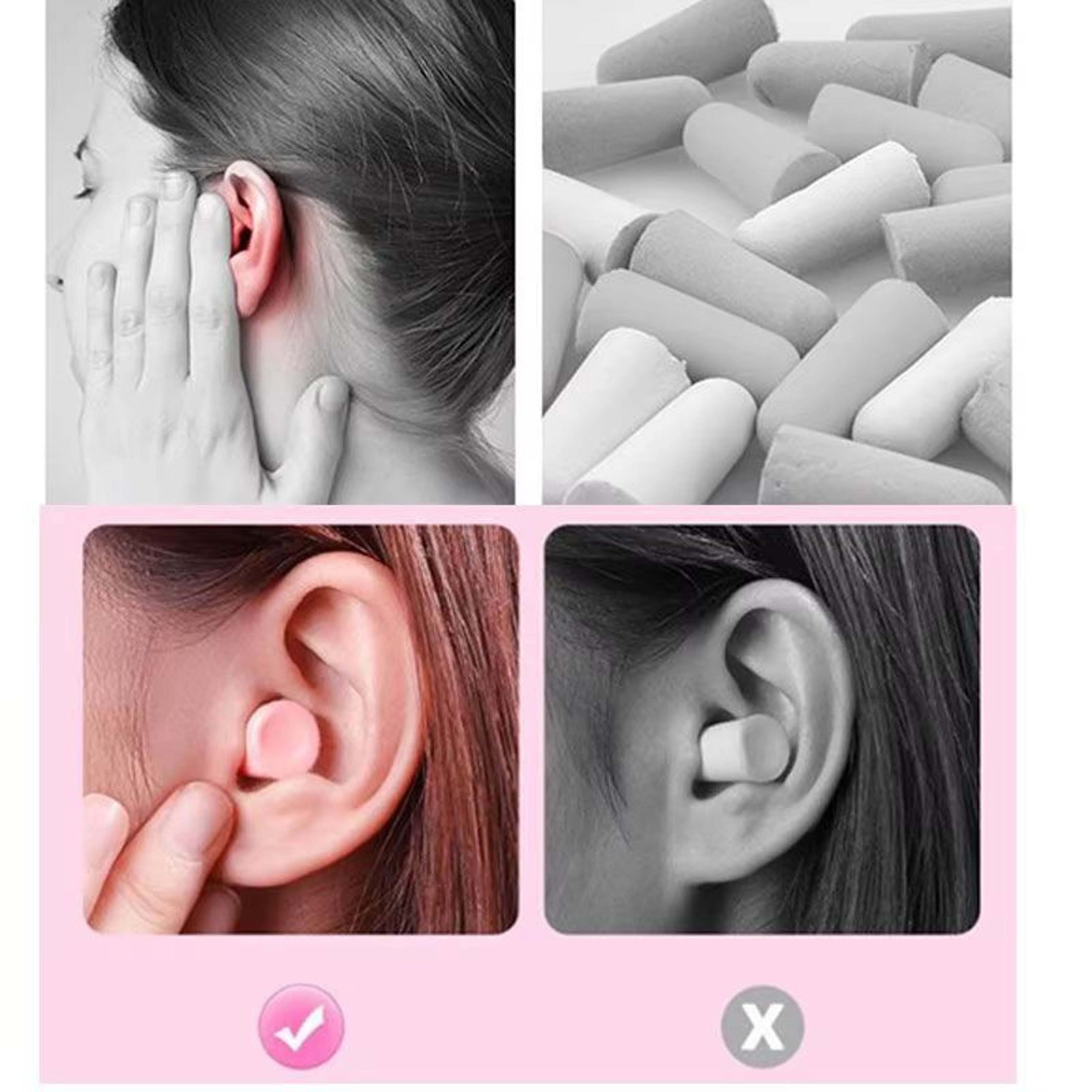 Bullet Type Foam Earplugs Set 24 60 120 Pcs Soft Noise Reduction Sleeping Ear Plugs 5